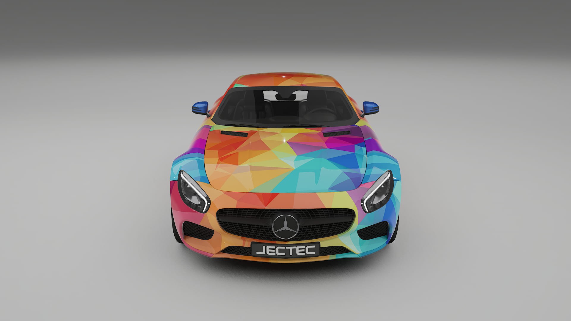 Mercedes AMG GT C190 Coupe VECTOR VIBE – Designový Wrap PPF Fólie na auto - tisknutelný polyuretan
