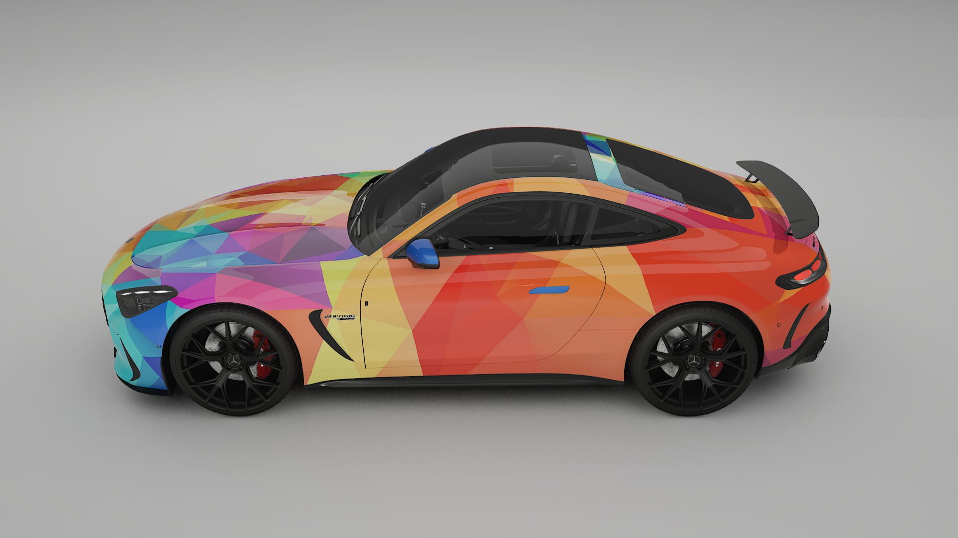 Mercedes AMG GT Coupe C192 VECTOR VIBE – Designový Wrap PPF Fólie na auto - tisknutelný polyuretan