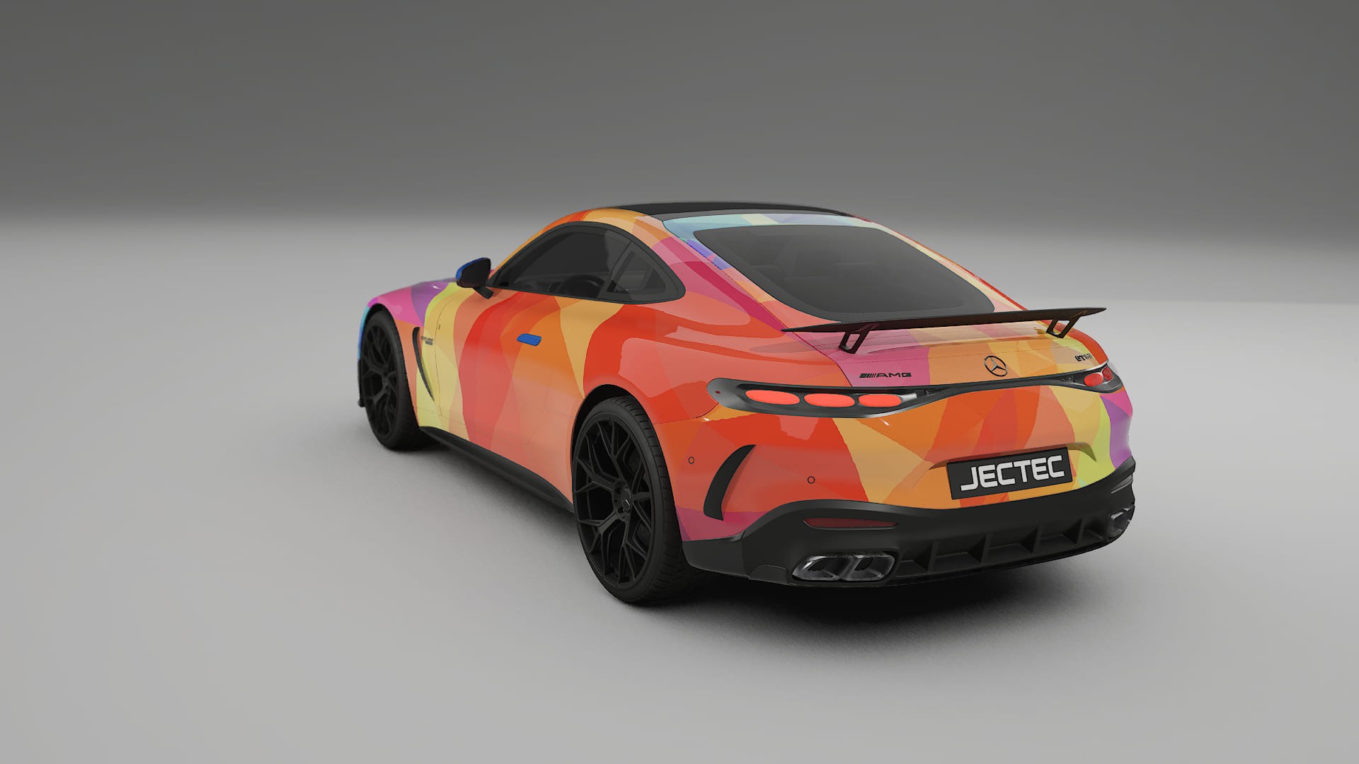 Mercedes AMG GT Coupe C192 VECTOR VIBE – Designový Wrap PPF Fólie na auto - tisknutelný polyuretan