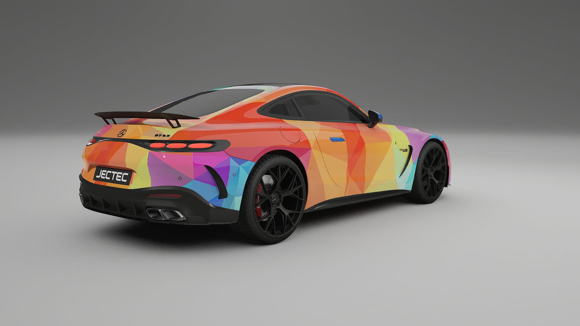 Mercedes AMG GT Coupe C192 VECTOR VIBE – Designový Wrap PPF Fólie na auto - tisknutelný polyuretan