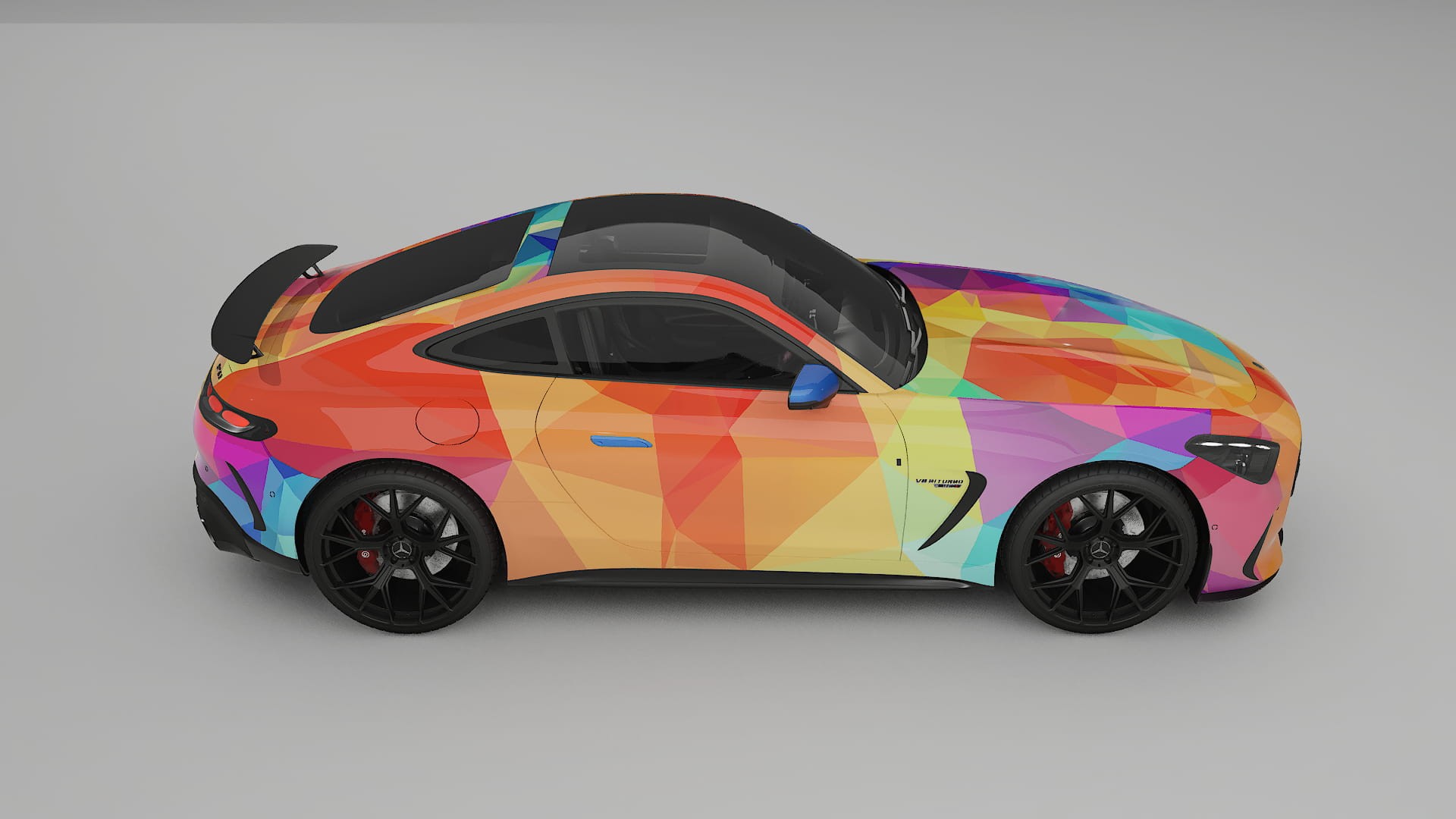 Mercedes AMG GT Coupe C192 VECTOR VIBE – Designový Wrap PPF Fólie na auto - tisknutelný polyuretan