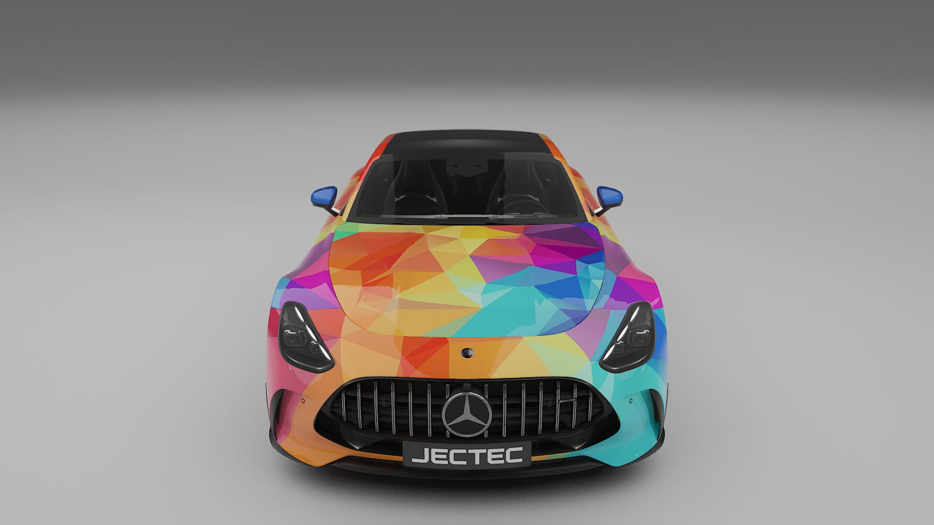 Mercedes AMG GT Coupe C192 VECTOR VIBE – Designový Wrap PPF Fólie na auto - tisknutelný polyuretan