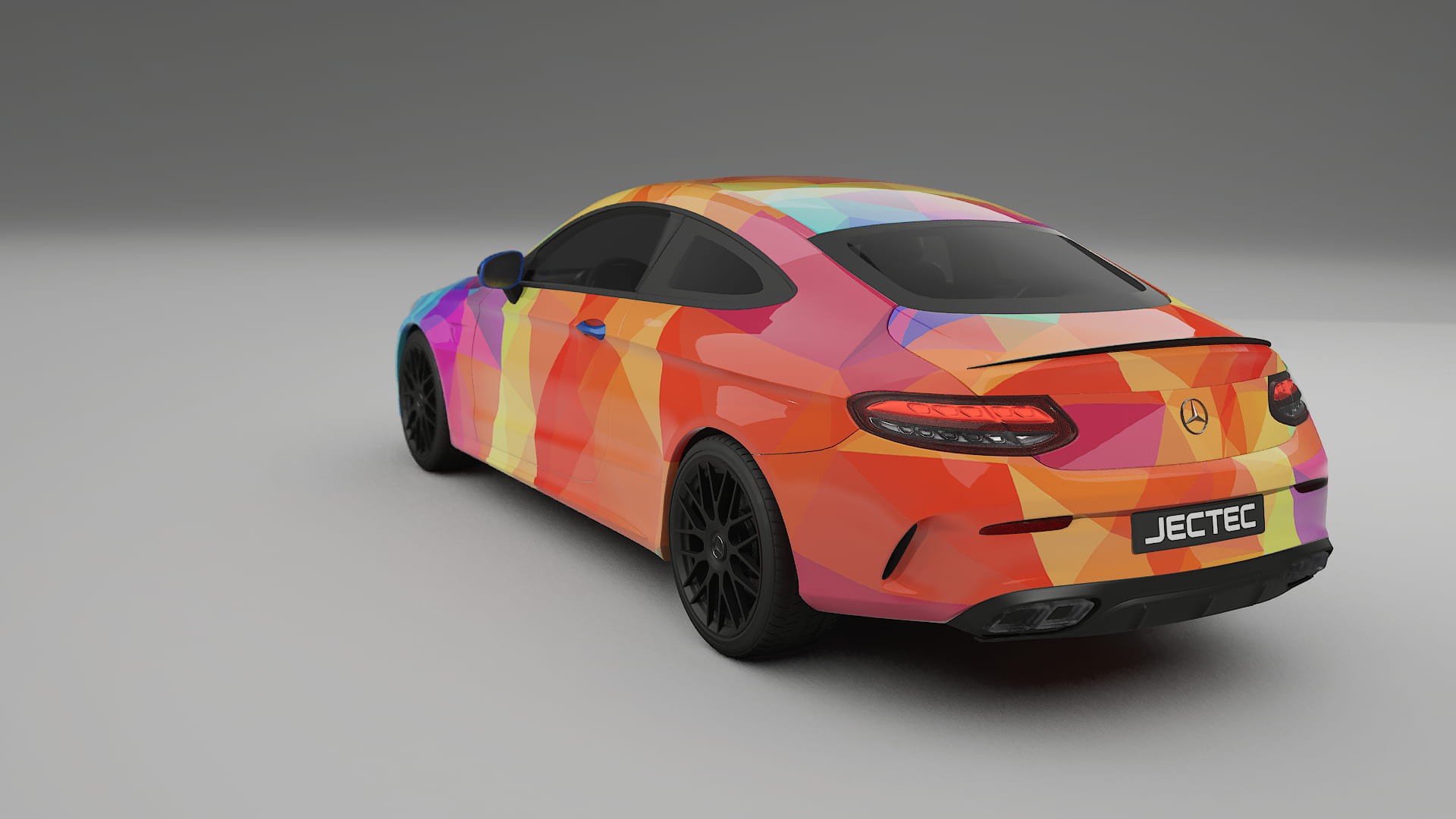 Mercedes C63 AMG W205 Coupe VECTOR VIBE – Designový Wrap PPF Fólie na auto - tisknutelný polyuretan