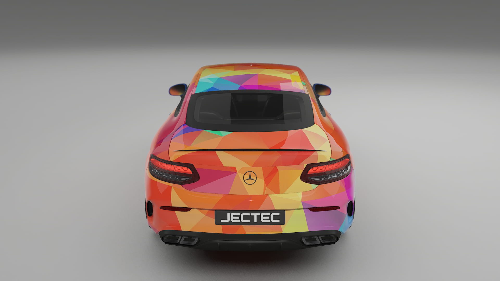 Mercedes C63 AMG W205 Coupe VECTOR VIBE – Designový Wrap PPF Fólie na auto - tisknutelný polyuretan