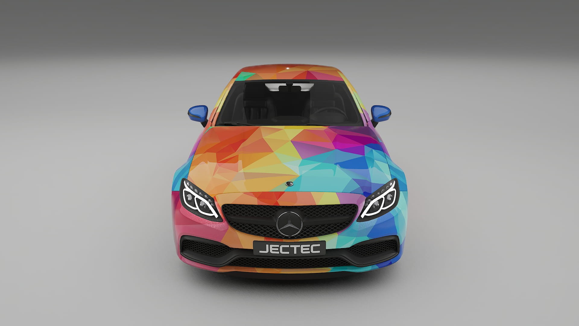 Mercedes C63 AMG W205 Coupe VECTOR VIBE – Designový Wrap PPF Fólie na auto - tisknutelný polyuretan