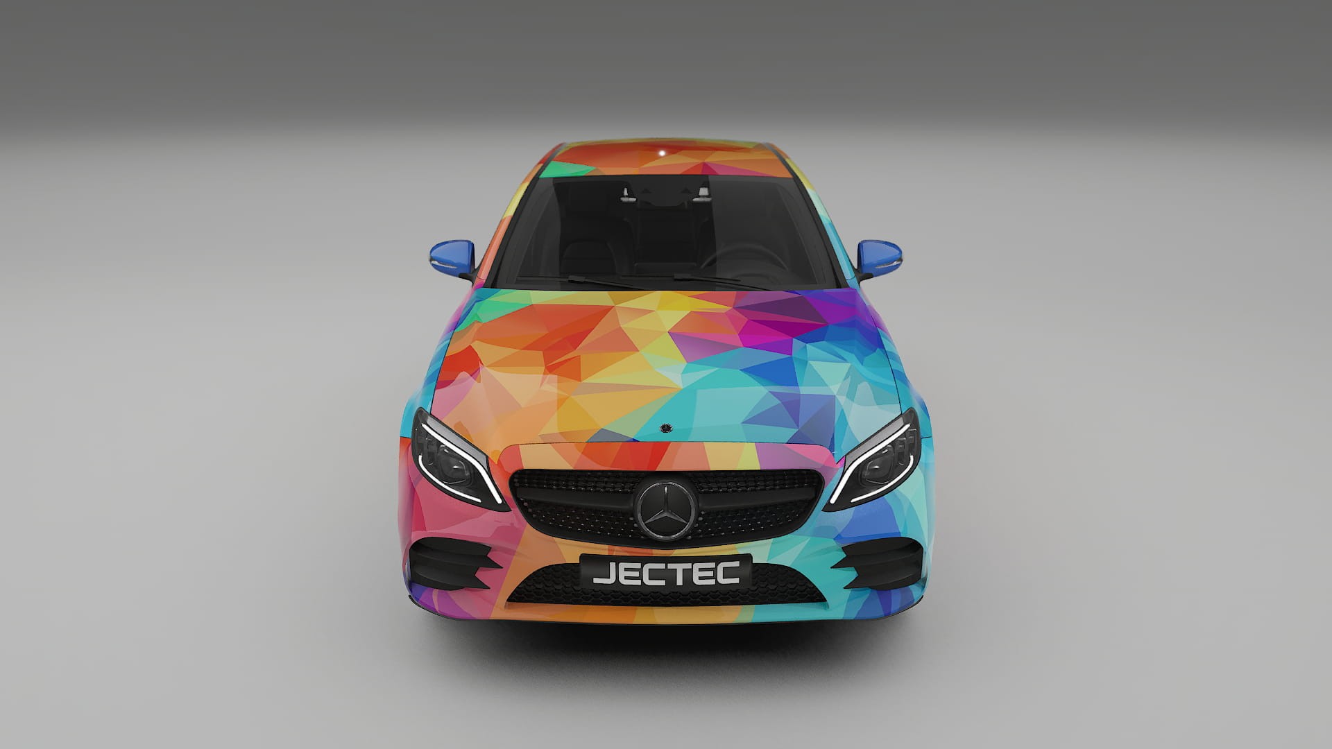 Mercedes C-class W205 AMG sedan VECTOR VIBE – Designový Wrap PPF Fólie na auto - tisknutelný polyuretan