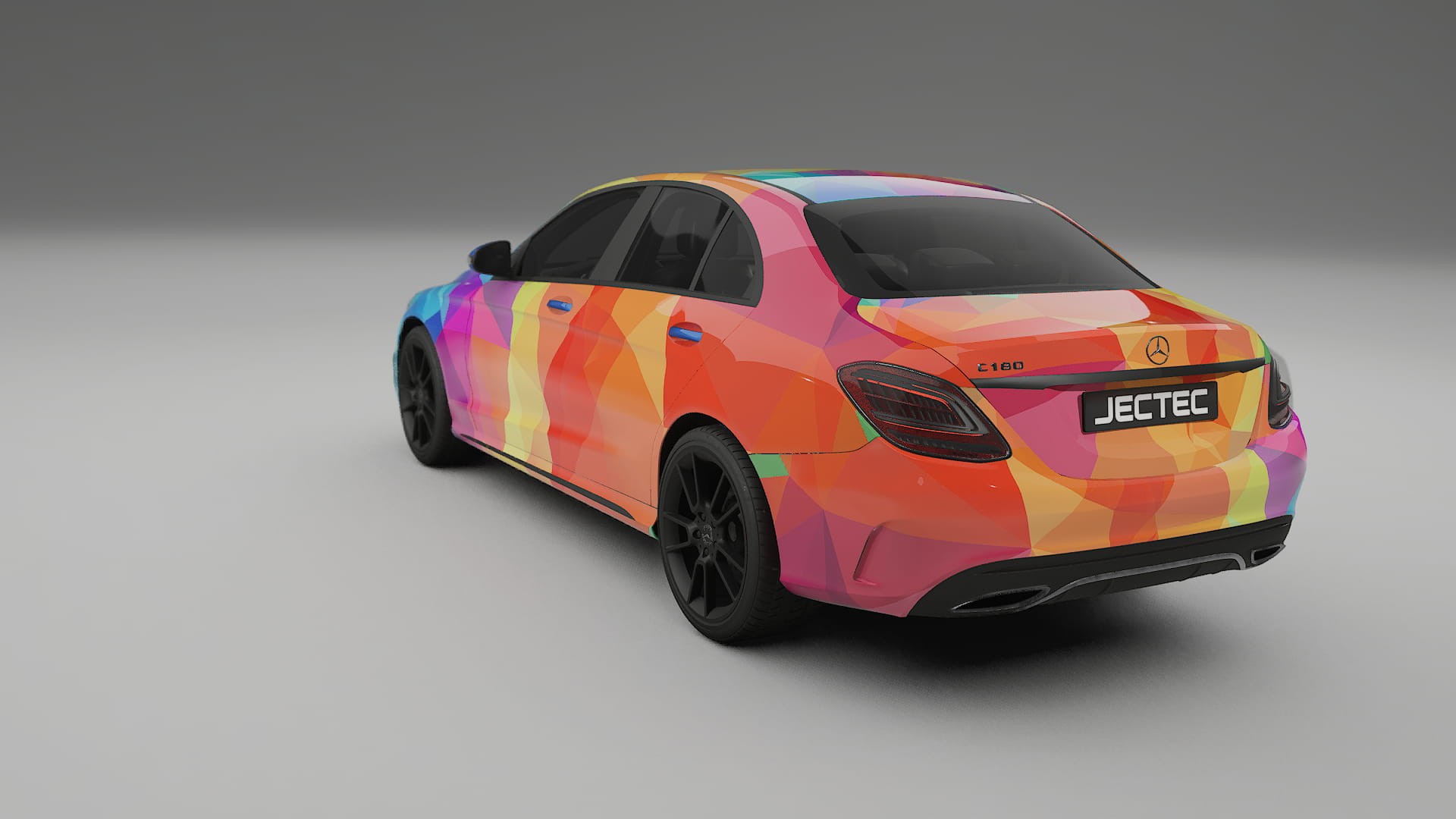 Mercedes C-class W205 AMG sedan VECTOR VIBE – Designový Wrap PPF Fólie na auto - tisknutelný polyuretan