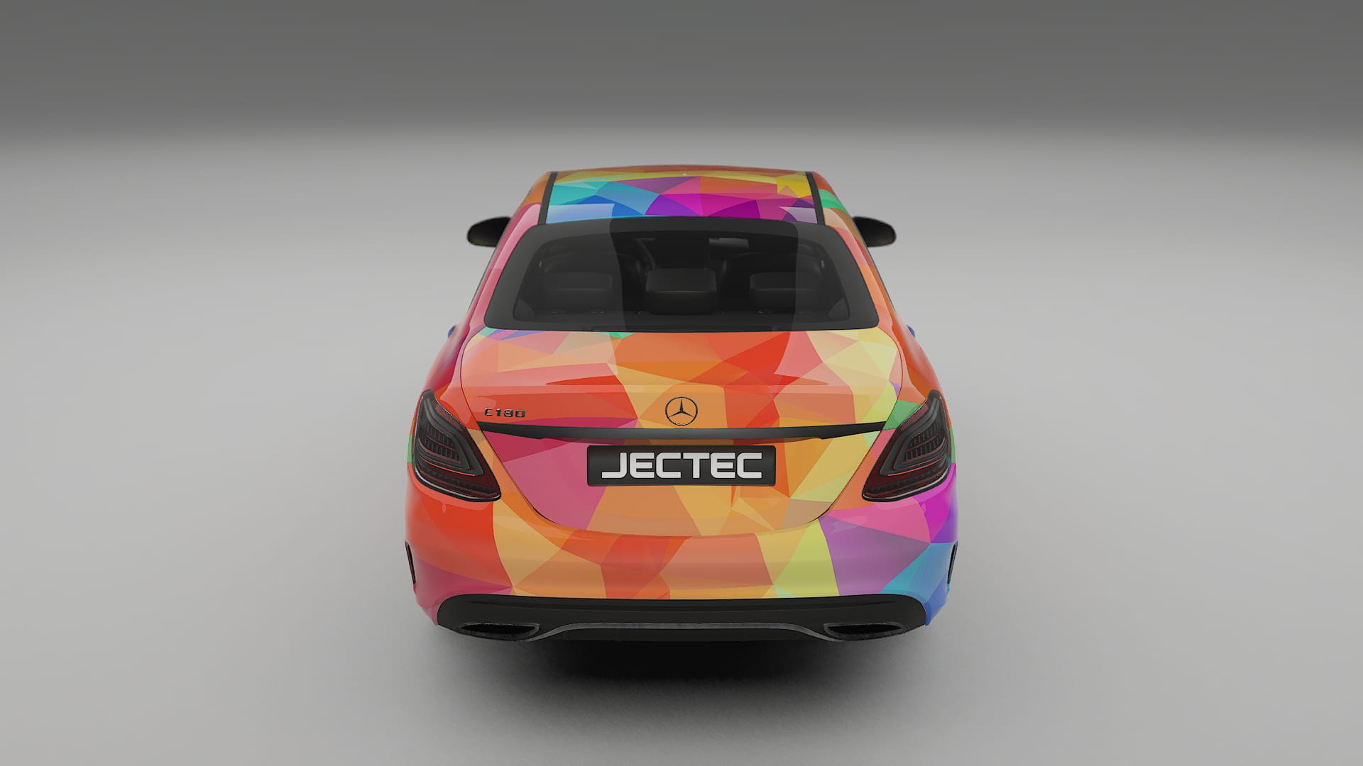 Mercedes C-class W205 AMG sedan VECTOR VIBE – Designový Wrap PPF Fólie na auto - tisknutelný polyuretan