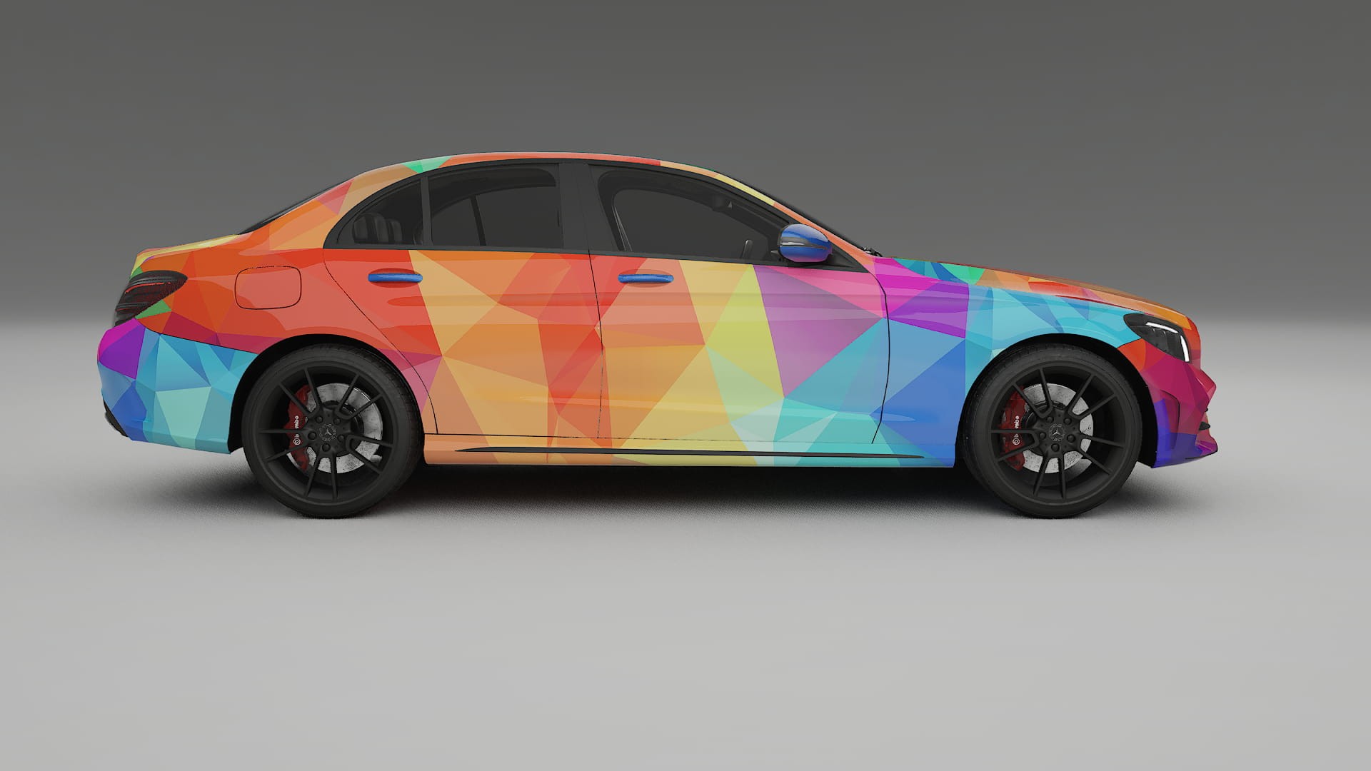 Mercedes C-class W205 AMG sedan VECTOR VIBE – Designový Wrap PPF Fólie na auto - tisknutelný polyuretan