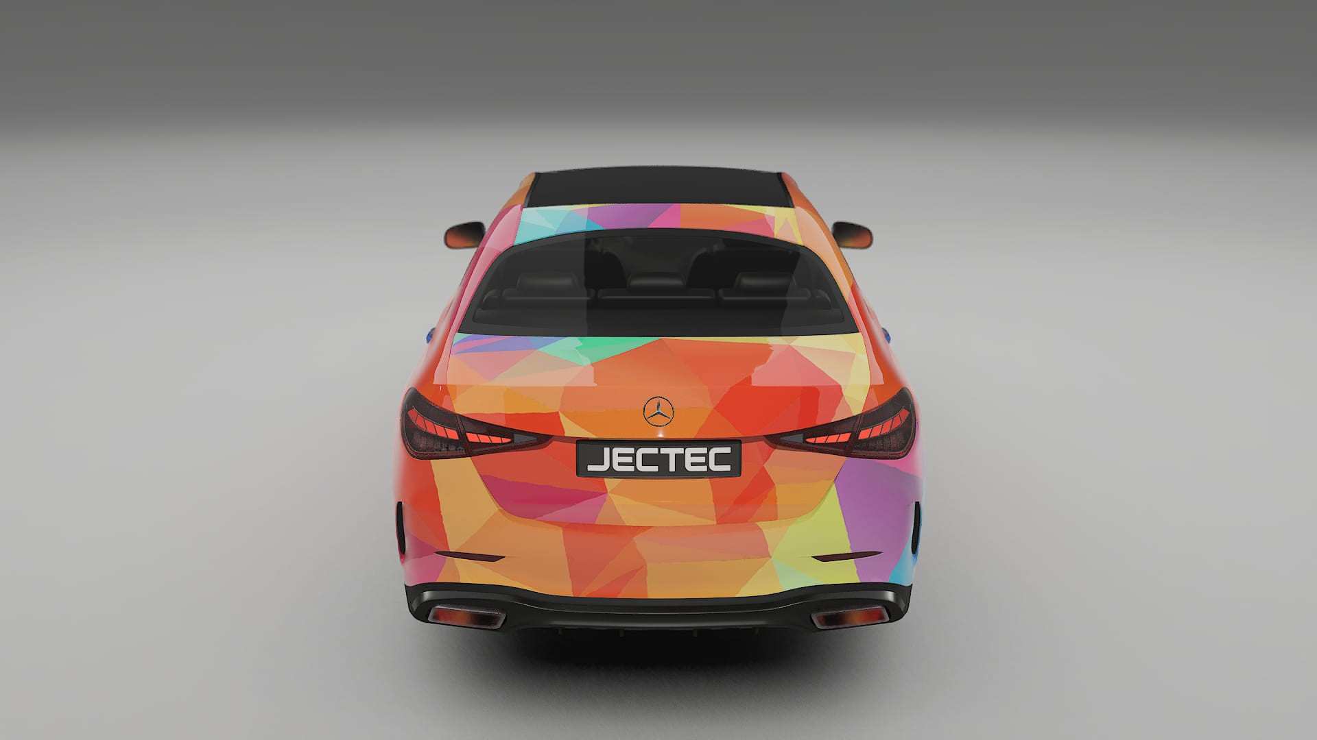 Mercedes C-class W206 VECTOR VIBE – Designový Wrap PPF Fólie na auto - tisknutelný polyuretan