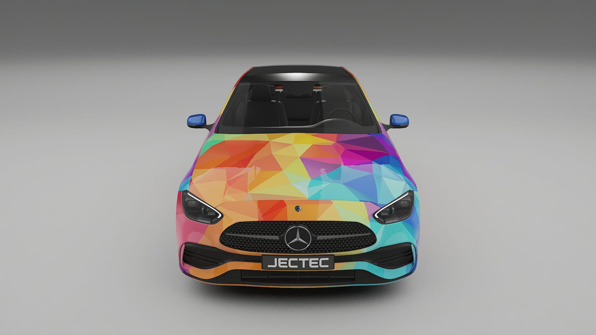 Mercedes C-class W206 VECTOR VIBE – Designový Wrap PPF Fólie na auto - tisknutelný polyuretan