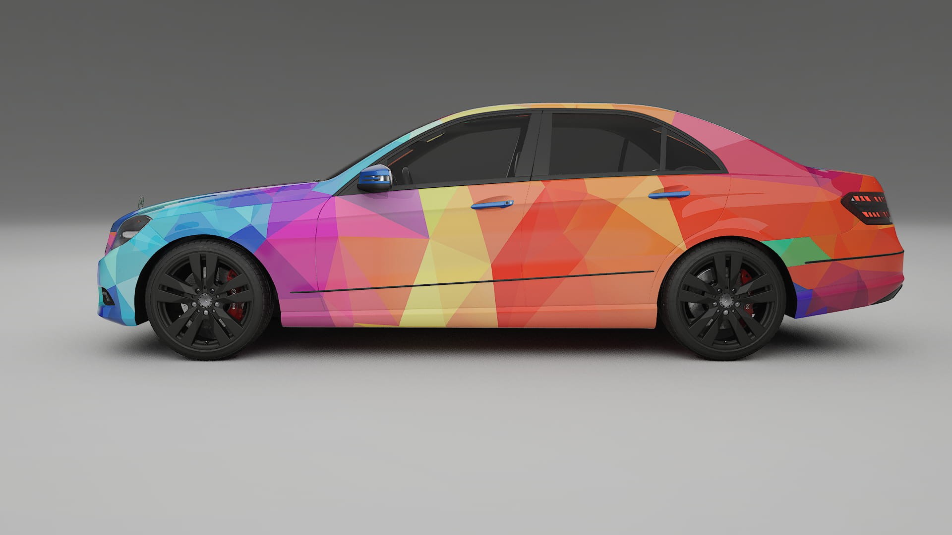 Mercedes E-class Sedan W212 Prefacelift VECTOR VIBE – Designový Wrap PPF Fólie na auto - tisknutelný polyuretan