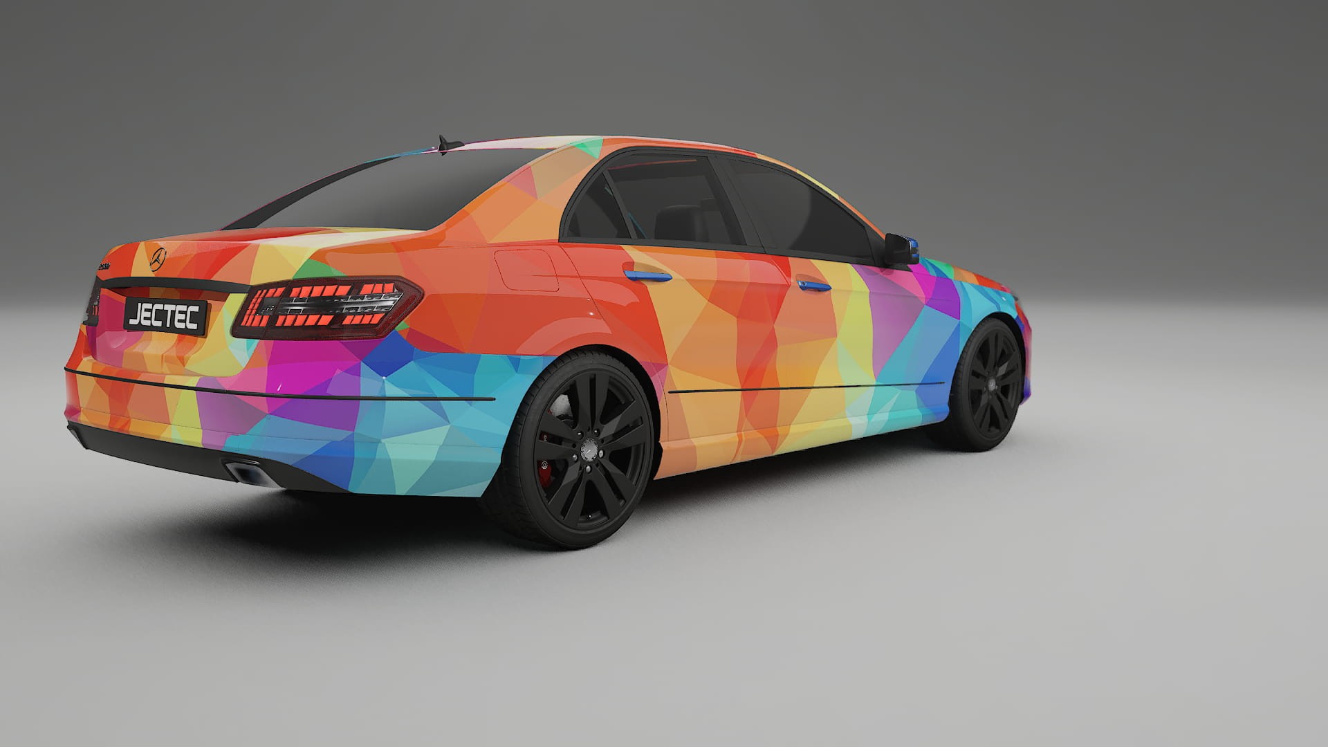 Mercedes E-class Sedan W212 Prefacelift VECTOR VIBE – Designový Wrap PPF Fólie na auto - tisknutelný polyuretan