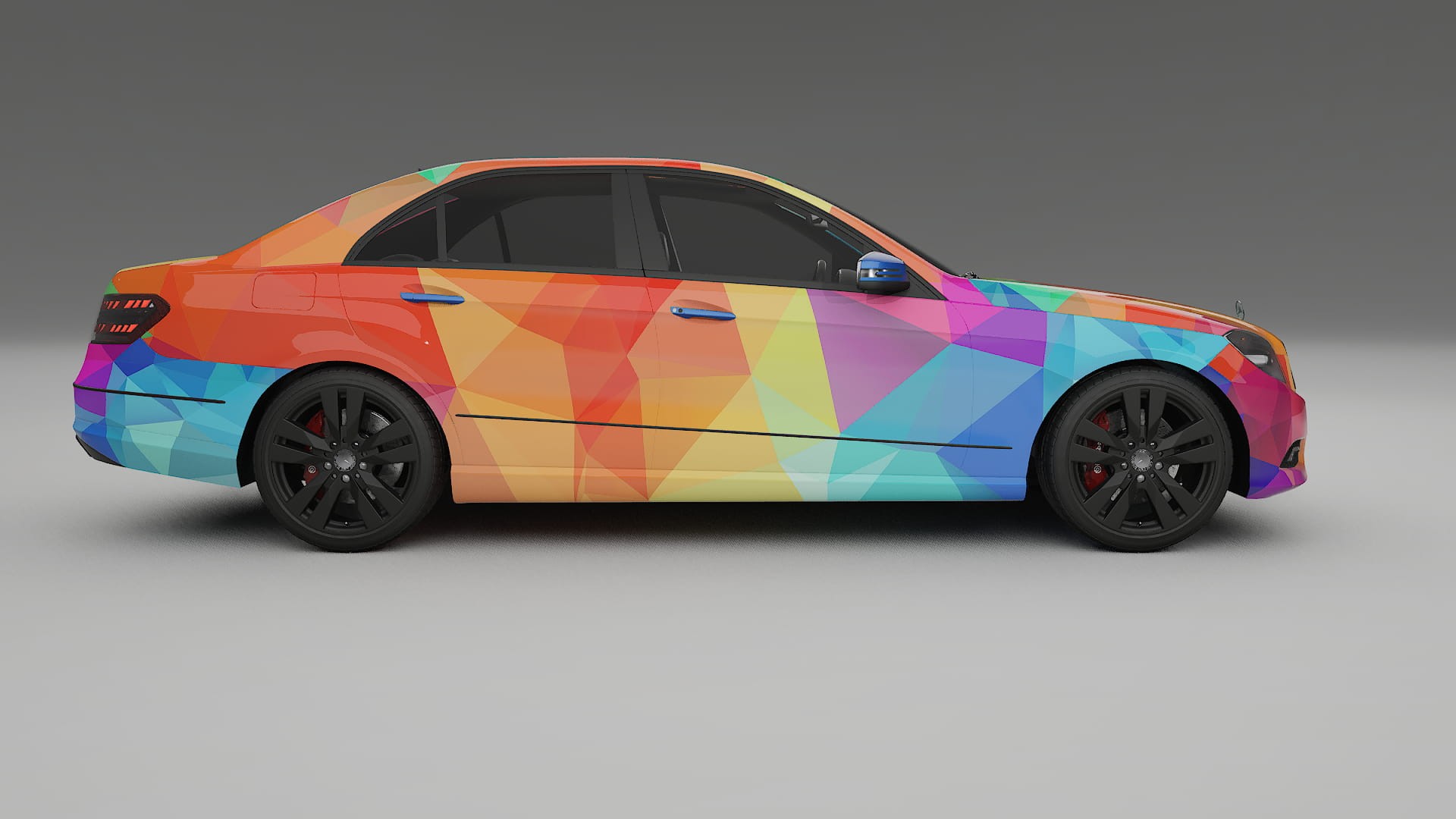 Mercedes E-class Sedan W212 Prefacelift VECTOR VIBE – Designový Wrap PPF Fólie na auto - tisknutelný polyuretan