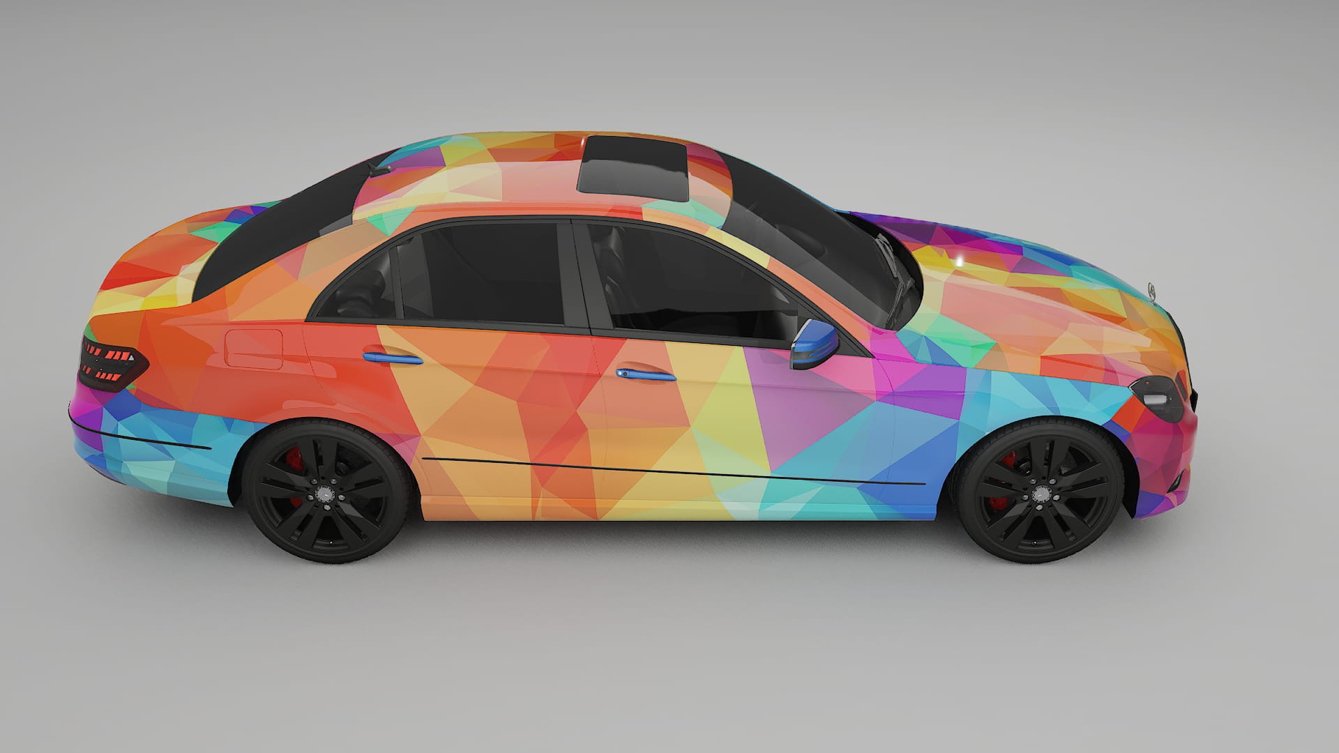 Mercedes E-class Sedan W212 Prefacelift VECTOR VIBE – Designový Wrap PPF Fólie na auto - tisknutelný polyuretan