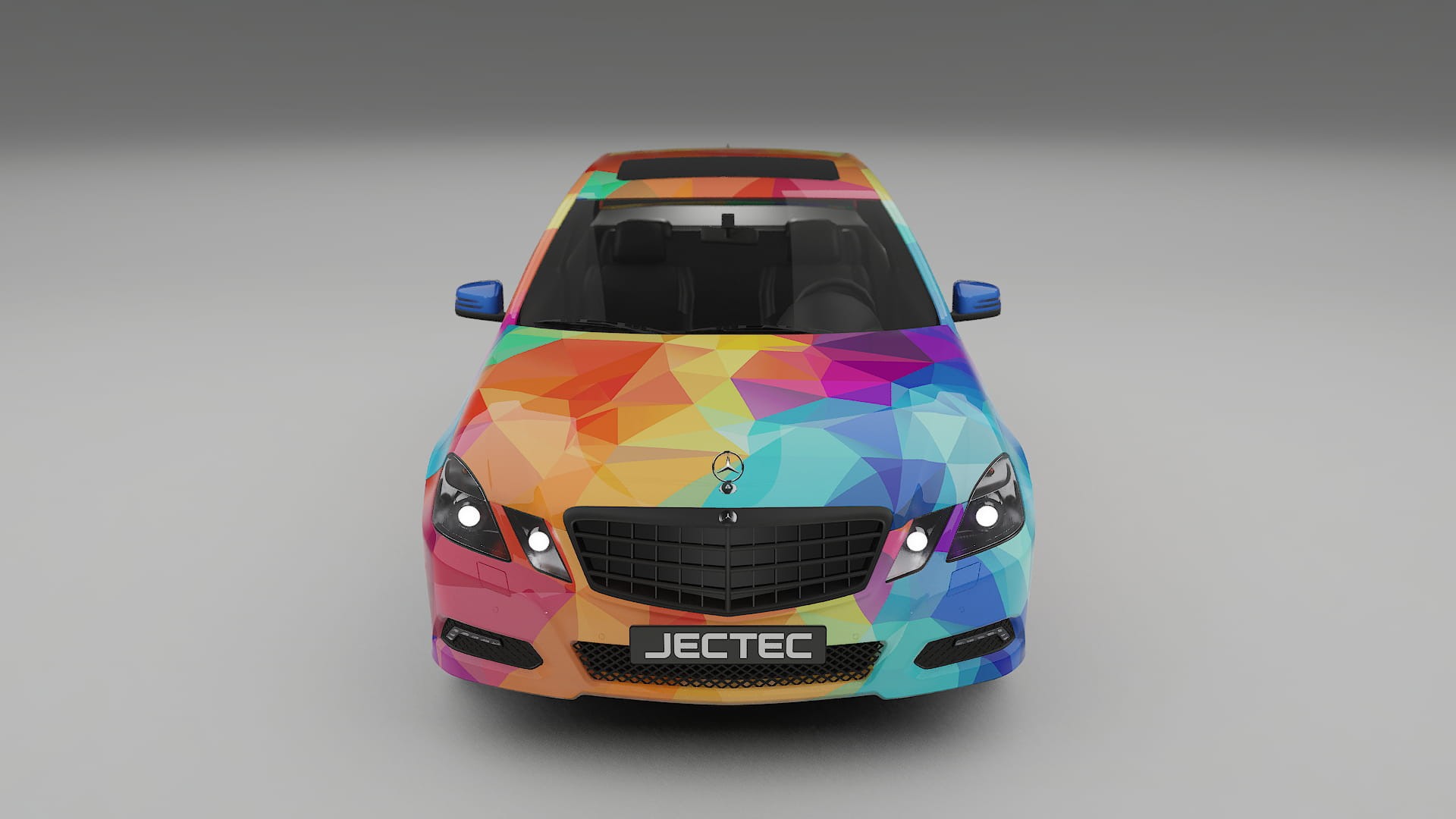 Mercedes E-class Sedan W212 Prefacelift VECTOR VIBE – Designový Wrap PPF Fólie na auto - tisknutelný polyuretan