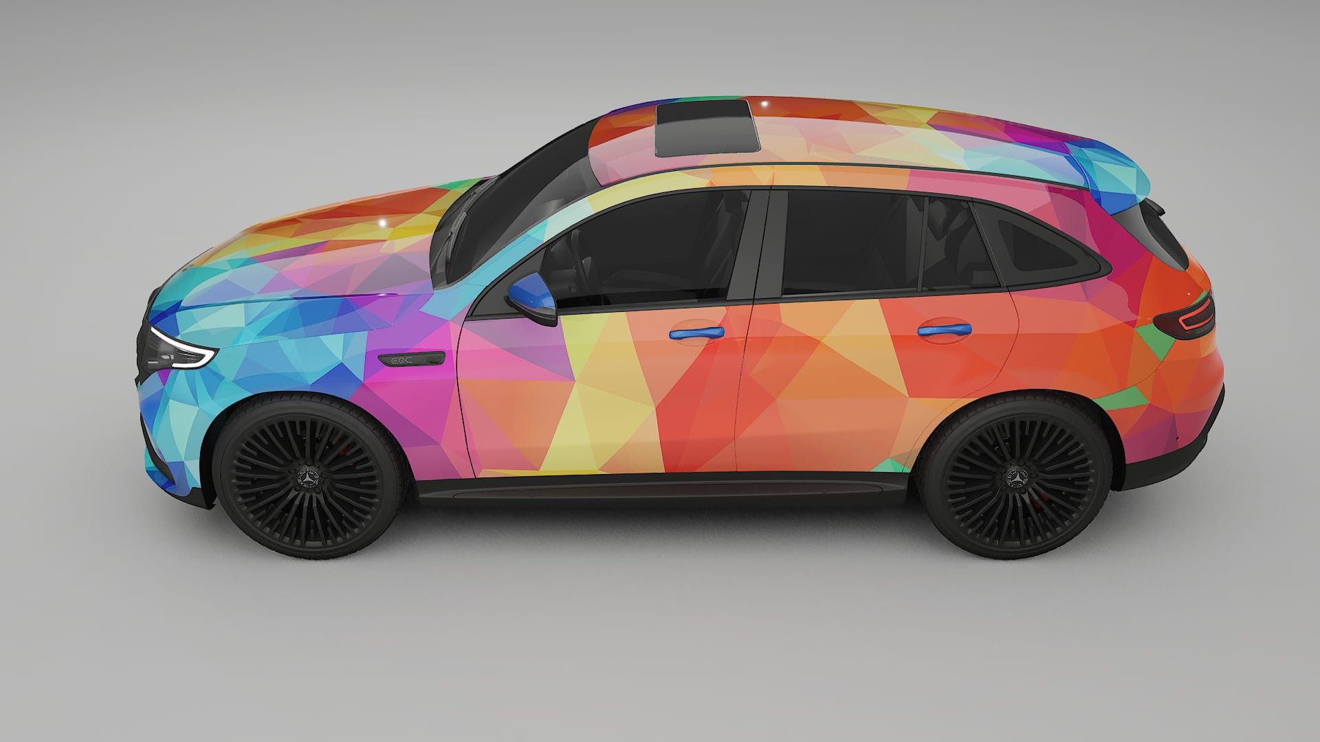 Mercedes EQC AMG VECTOR VIBE – Designový Wrap PPF Fólie na auto - tisknutelný polyuretan