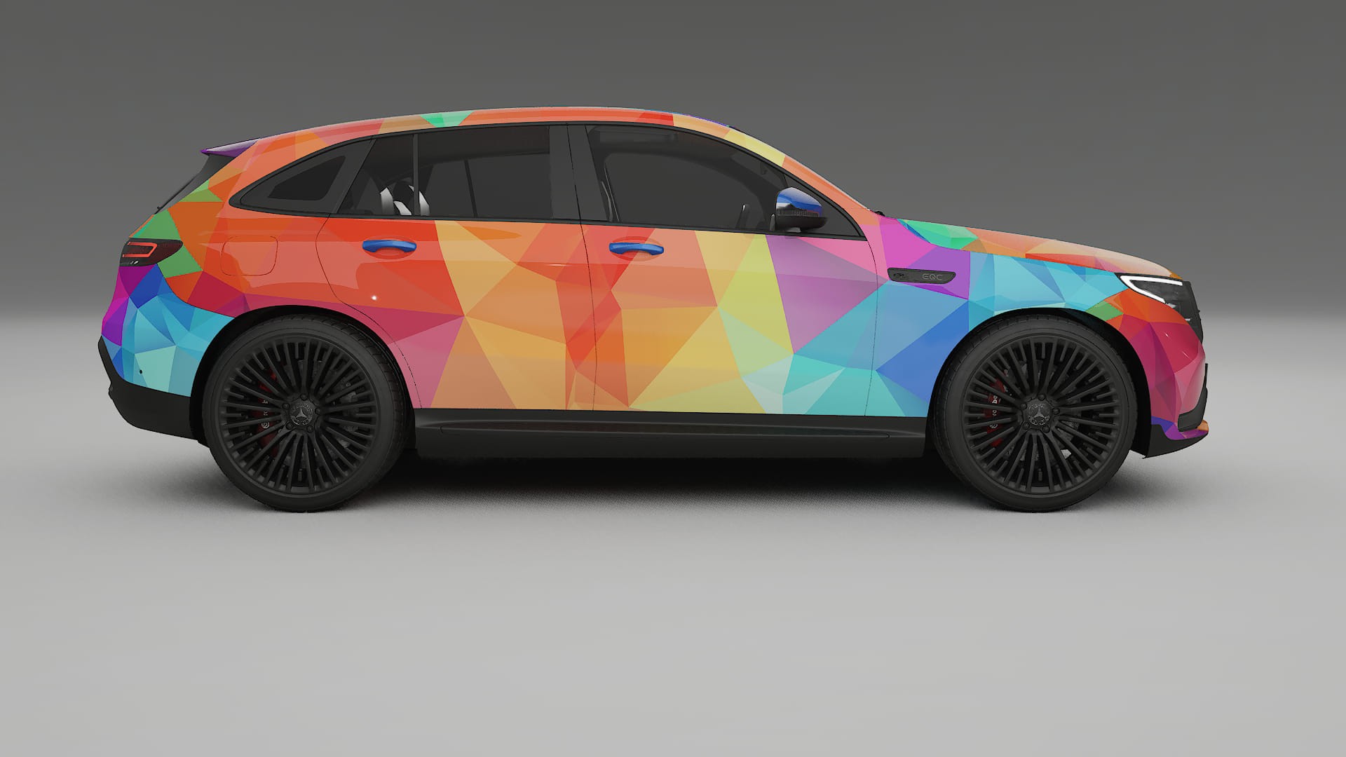 Mercedes EQC AMG VECTOR VIBE – Designový Wrap PPF Fólie na auto - tisknutelný polyuretan