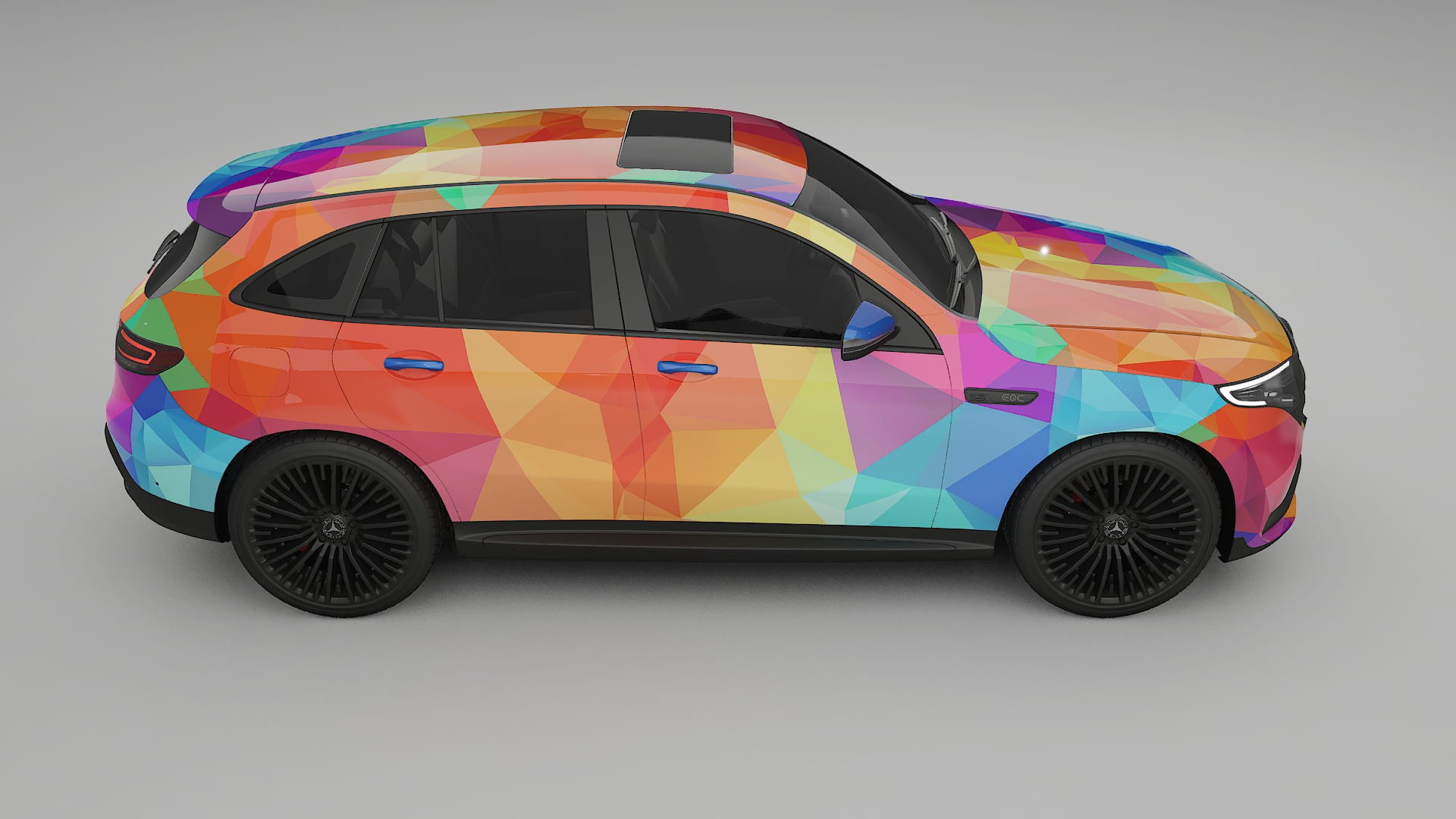 Mercedes EQC AMG VECTOR VIBE – Designový Wrap PPF Fólie na auto - tisknutelný polyuretan