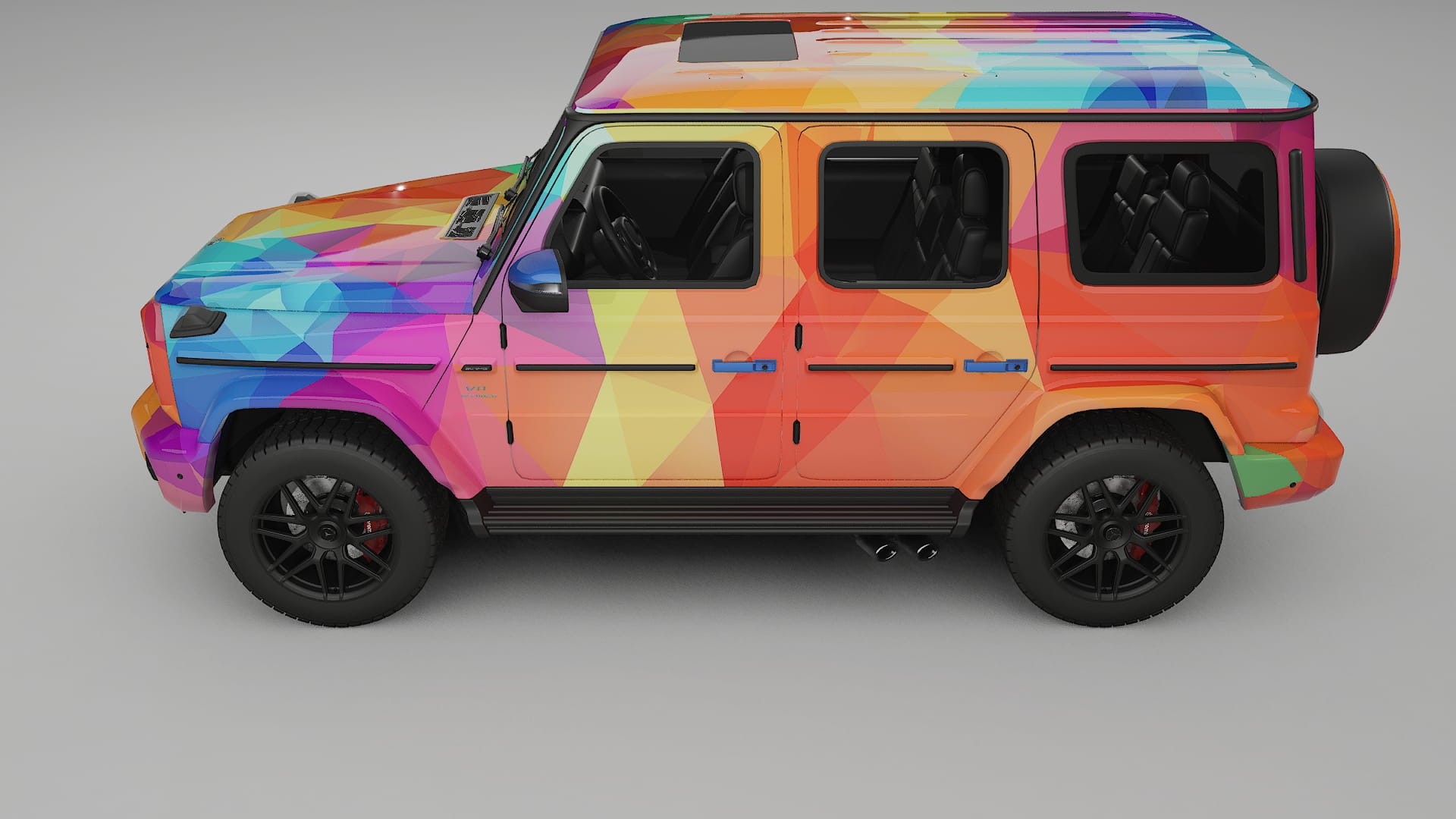 Mercedes G63 AMG W463A VECTOR VIBE – Designový Wrap PPF Fólie na auto - tisknutelný polyuretan
