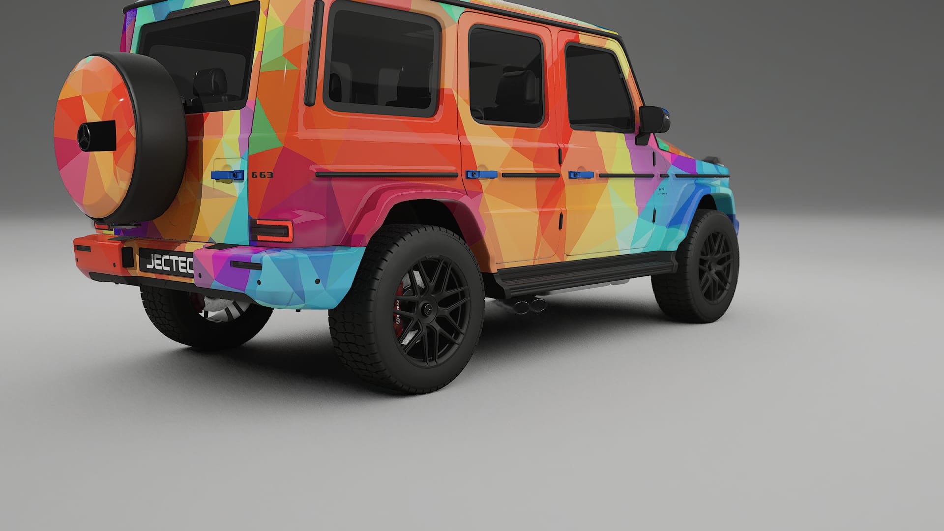 Mercedes G63 AMG W463A VECTOR VIBE – Designový Wrap PPF Fólie na auto - tisknutelný polyuretan