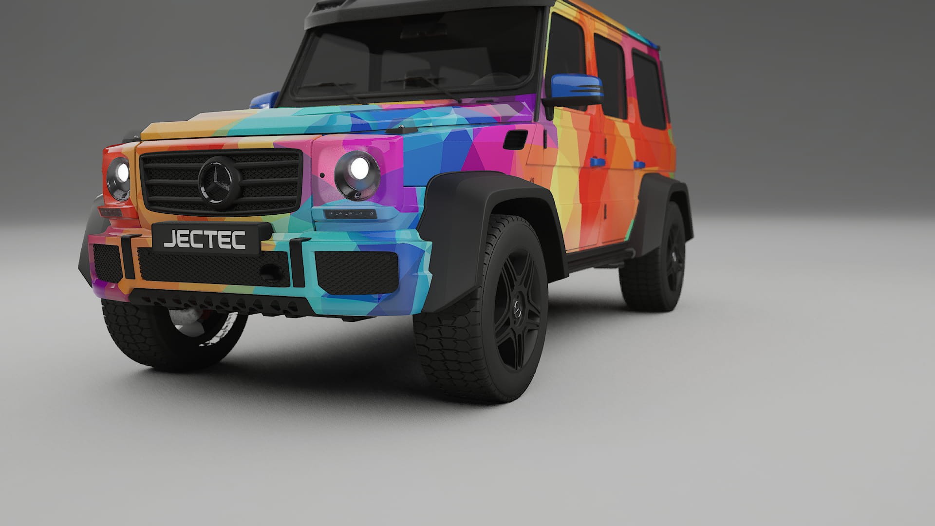 Mercedes G-class 4x4 W463 VECTOR VIBE – Designový Wrap PPF Fólie na auto - tisknutelný polyuretan