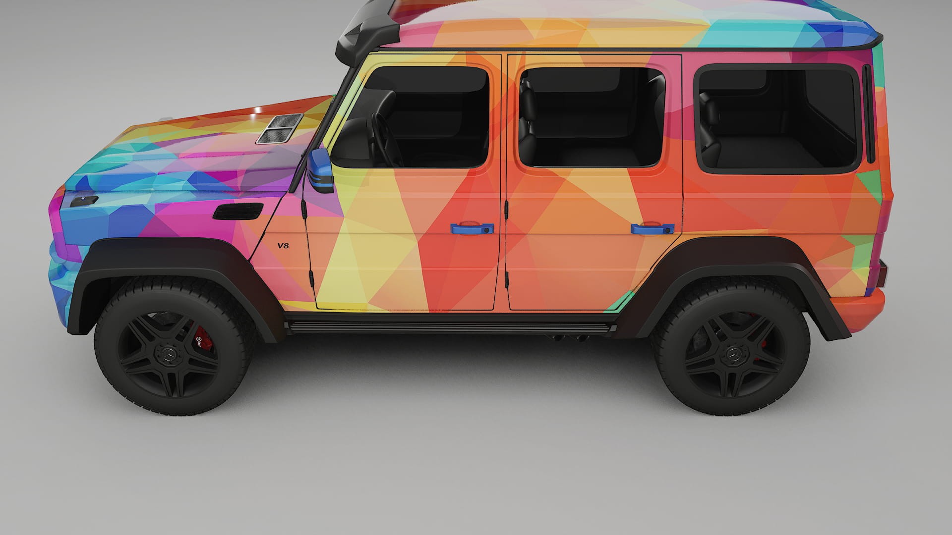 Mercedes G-class 4x4 W463 VECTOR VIBE – Designový Wrap PPF Fólie na auto - tisknutelný polyuretan