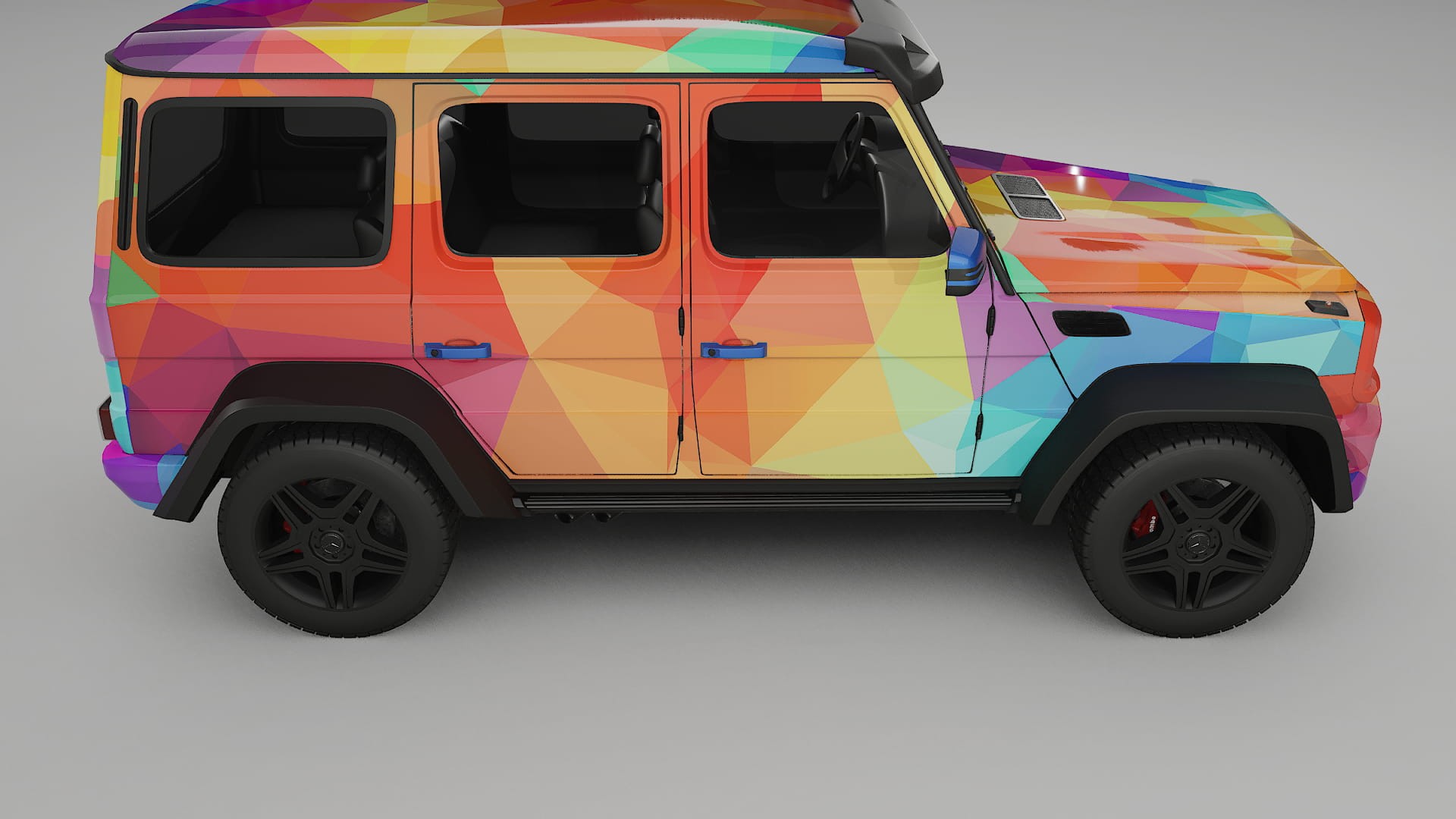 Mercedes G-class 4x4 W463 VECTOR VIBE – Designový Wrap PPF Fólie na auto - tisknutelný polyuretan