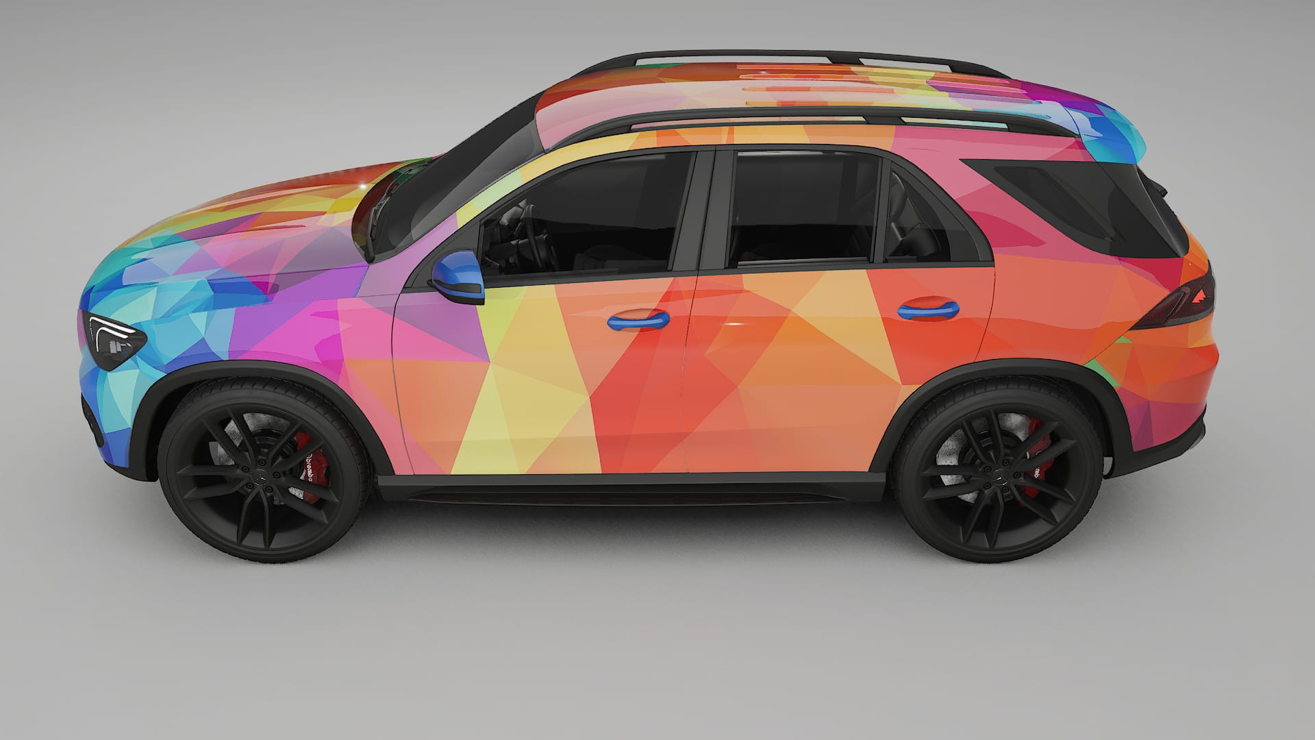 Mercedes GLE W167 VECTOR VIBE – Designový Wrap PPF Fólie na auto - tisknutelný polyuretan