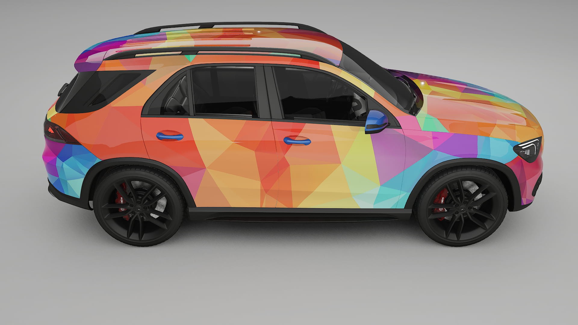 Mercedes GLE W167 VECTOR VIBE – Designový Wrap PPF Fólie na auto - tisknutelný polyuretan