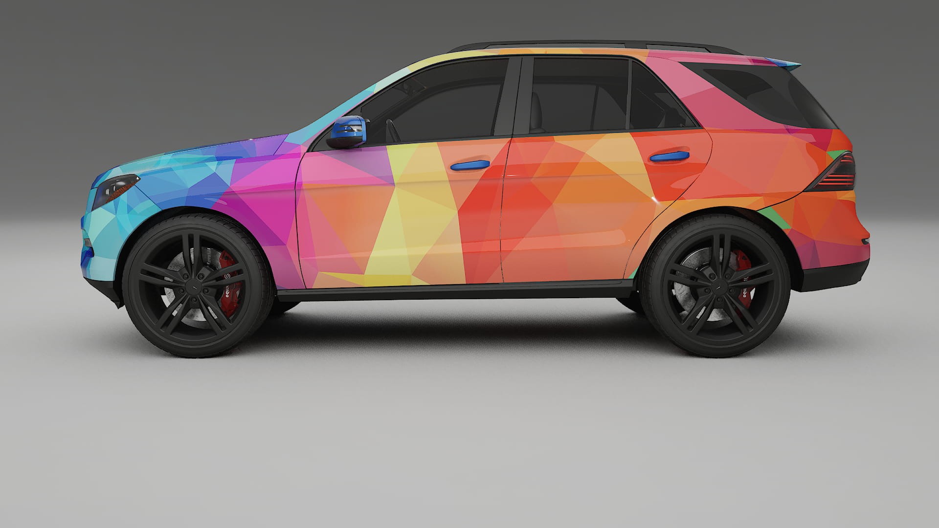 Mercedes M-class W166 VECTOR VIBE – Designový Wrap PPF Fólie na auto - tisknutelný polyuretan