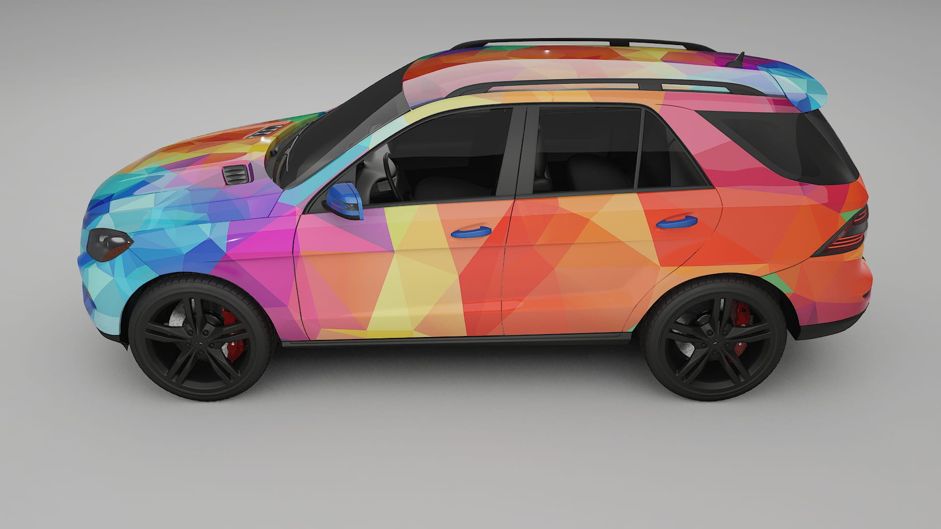 Mercedes M-class W166 VECTOR VIBE – Designový Wrap PPF Fólie na auto - tisknutelný polyuretan
