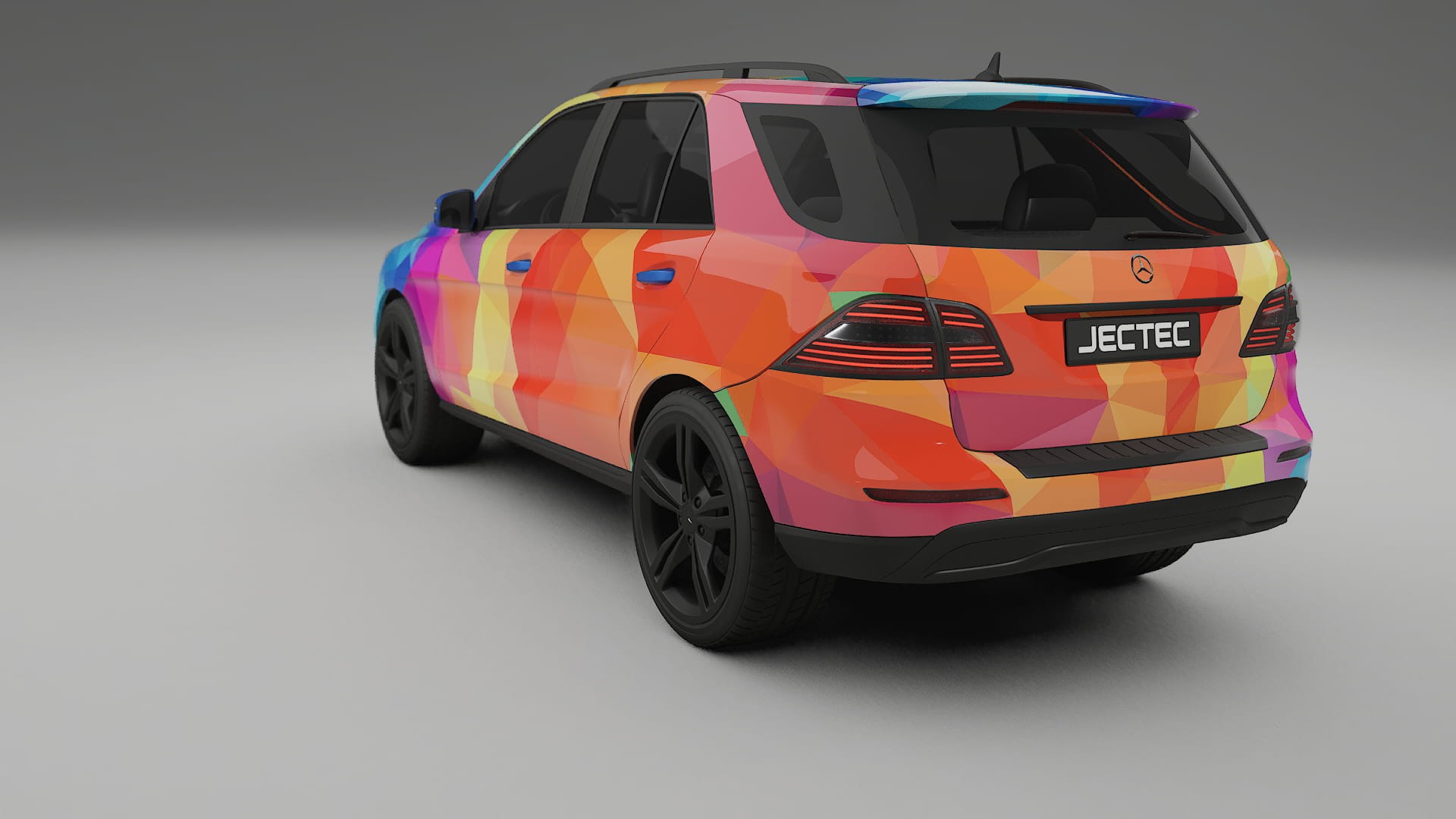 Mercedes M-class W166 VECTOR VIBE – Designový Wrap PPF Fólie na auto - tisknutelný polyuretan