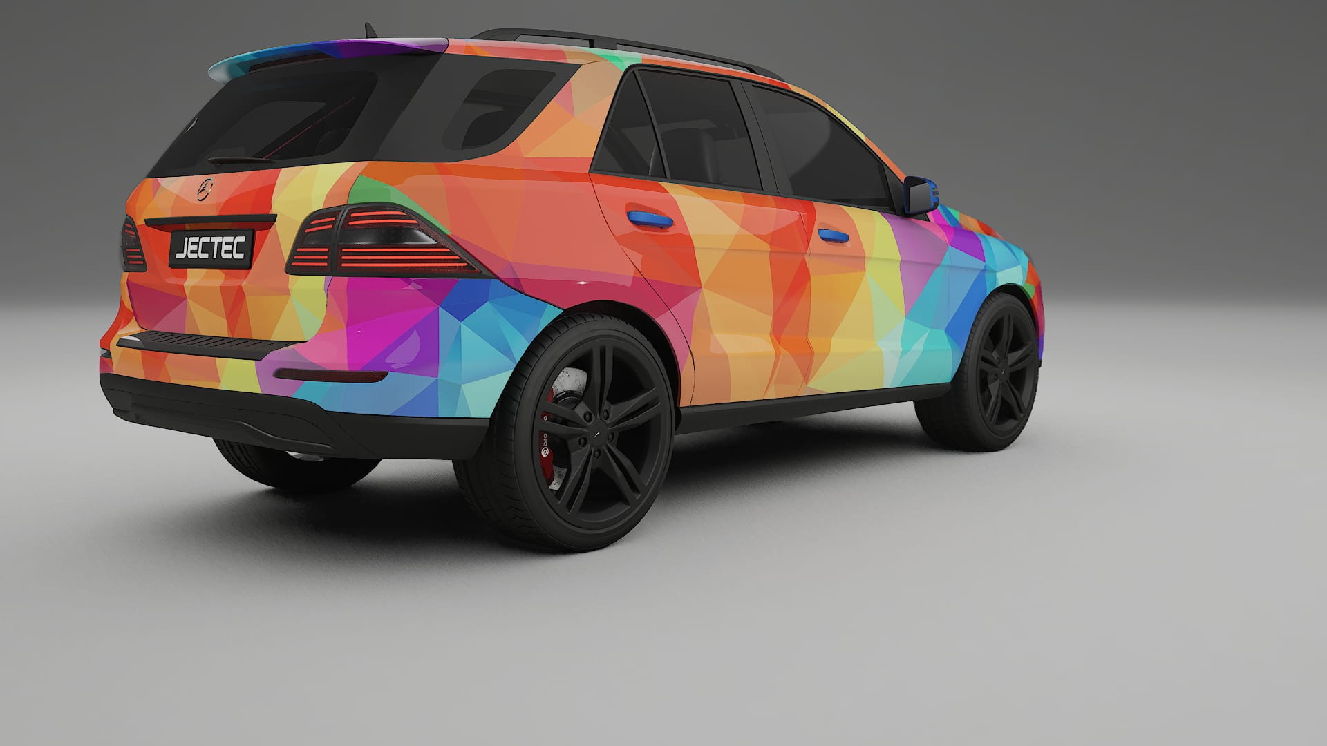 Mercedes M-class W166 VECTOR VIBE – Designový Wrap PPF Fólie na auto - tisknutelný polyuretan