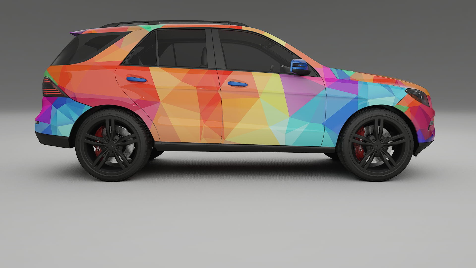 Mercedes M-class W166 VECTOR VIBE – Designový Wrap PPF Fólie na auto - tisknutelný polyuretan
