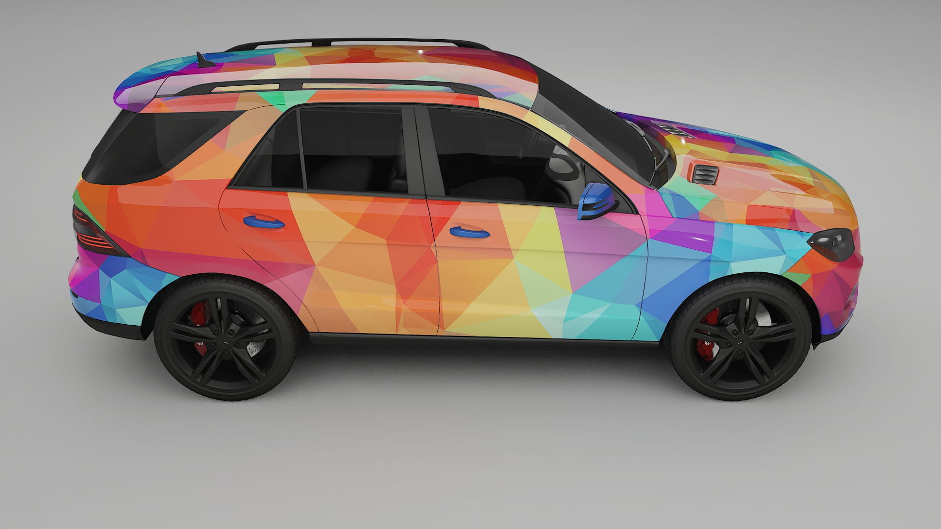 Mercedes M-class W166 VECTOR VIBE – Designový Wrap PPF Fólie na auto - tisknutelný polyuretan