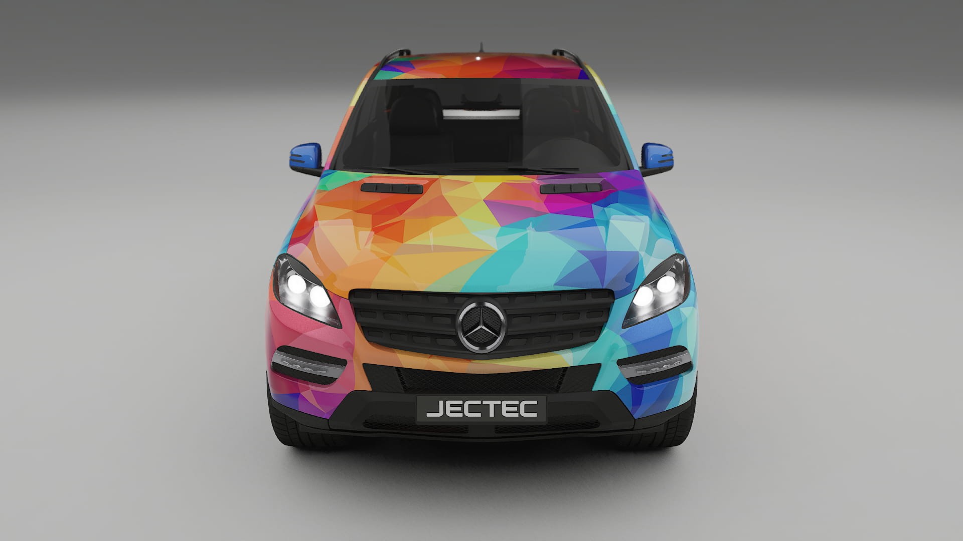 Mercedes M-class W166 VECTOR VIBE – Designový Wrap PPF Fólie na auto - tisknutelný polyuretan