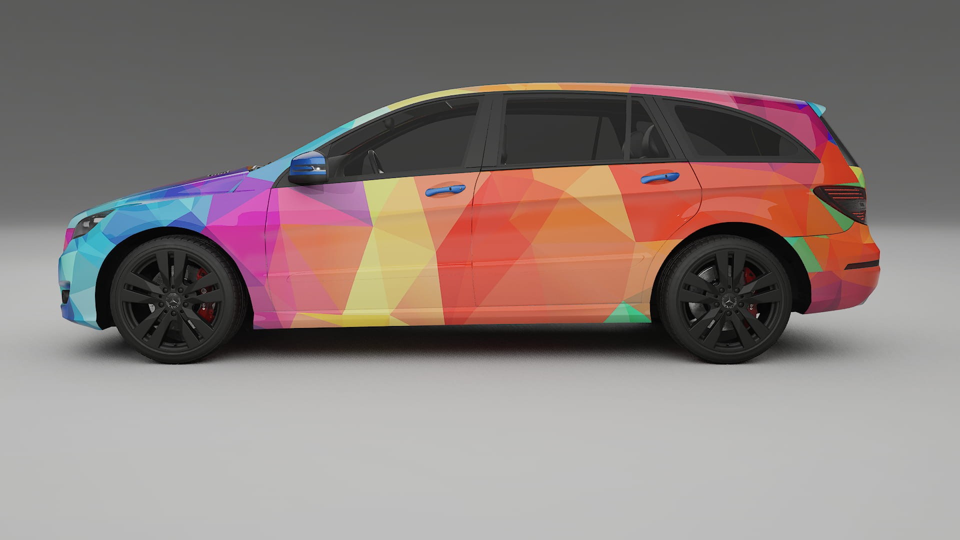 Mercedes R-class W251 facelift VECTOR VIBE – Designový Wrap PPF Fólie na auto - tisknutelný polyuretan