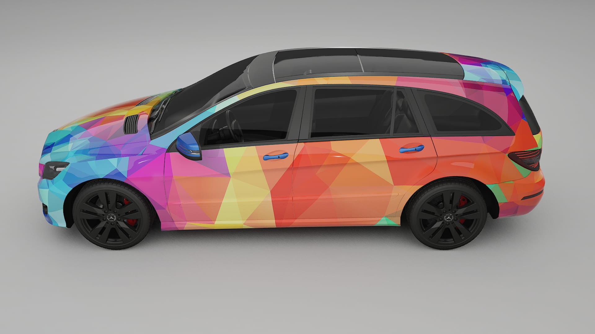 Mercedes R-class W251 facelift VECTOR VIBE – Designový Wrap PPF Fólie na auto - tisknutelný polyuretan