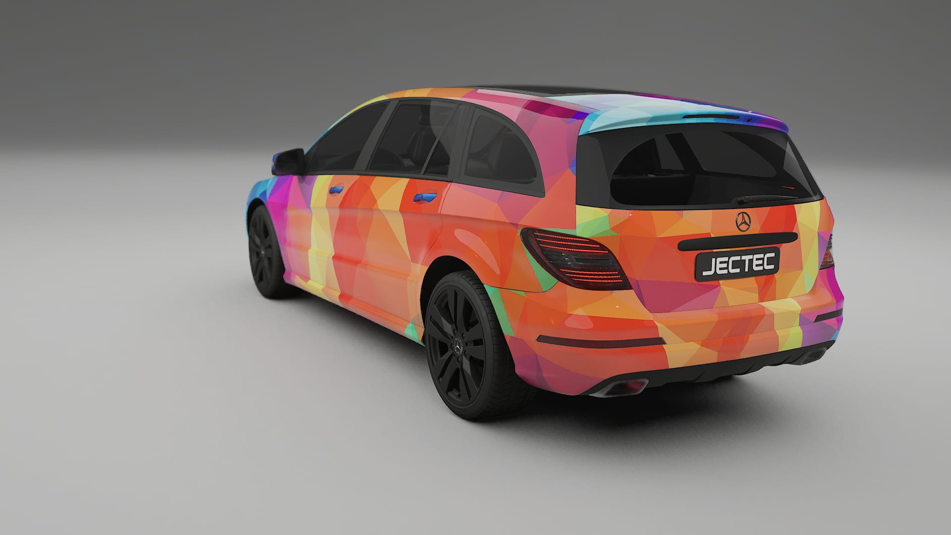 Mercedes R-class W251 facelift VECTOR VIBE – Designový Wrap PPF Fólie na auto - tisknutelný polyuretan