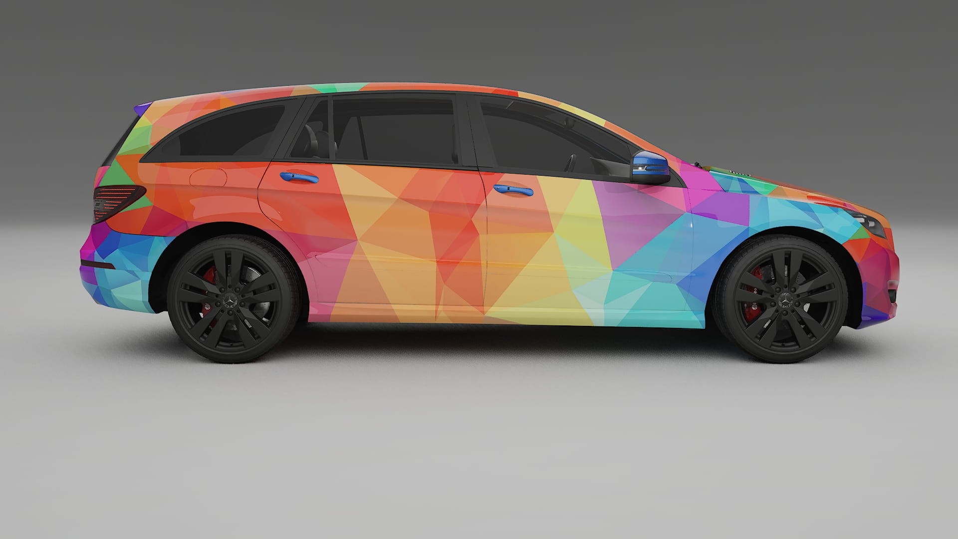 Mercedes R-class W251 facelift VECTOR VIBE – Designový Wrap PPF Fólie na auto - tisknutelný polyuretan