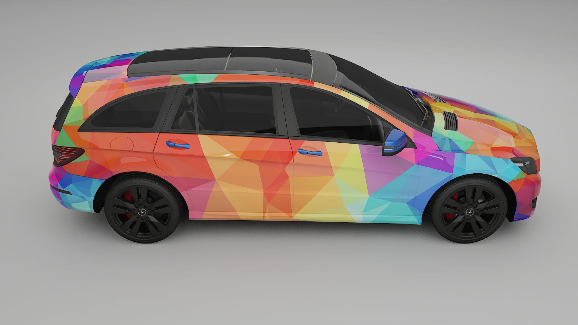 Mercedes R-class W251 facelift VECTOR VIBE – Designový Wrap PPF Fólie na auto - tisknutelný polyuretan