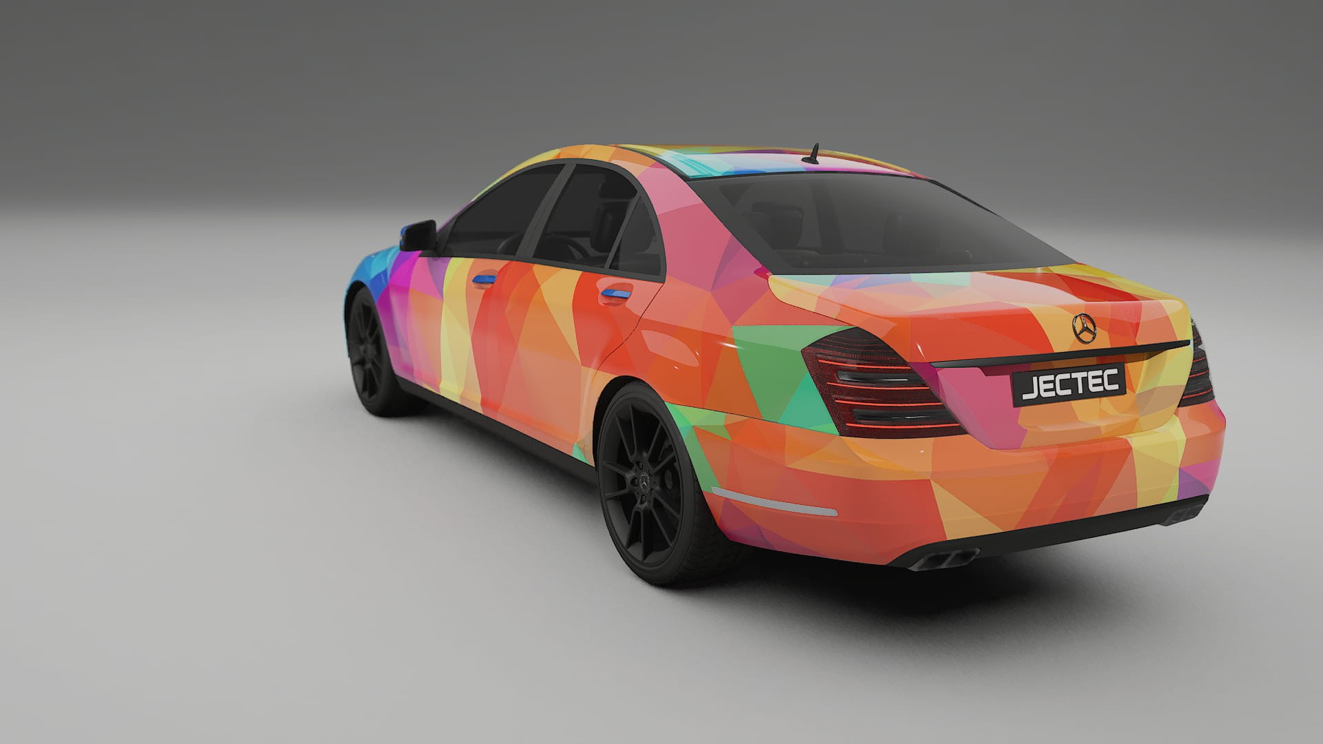 Mercedes S-class W221 facelift VECTOR VIBE – Designový Wrap PPF Fólie na auto - tisknutelný polyuretan