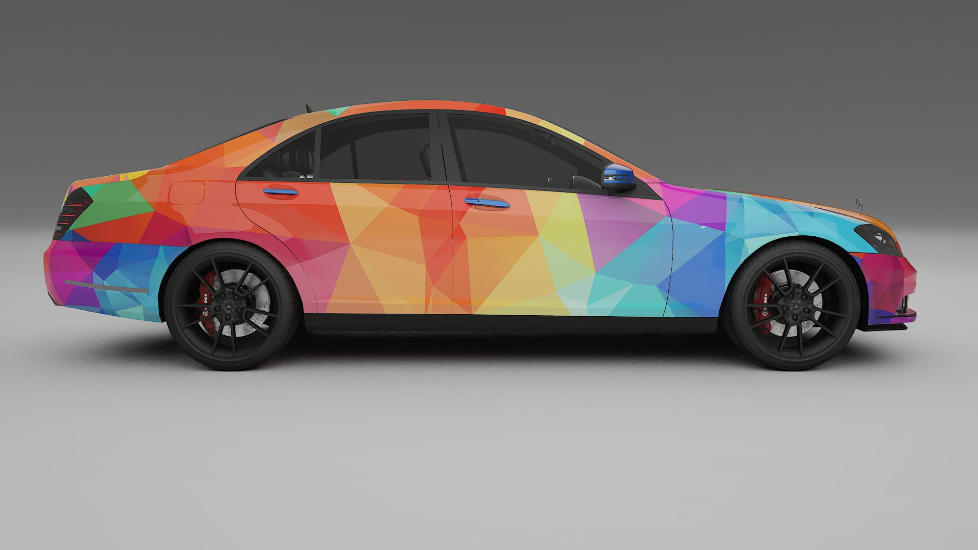 Mercedes S-class W221 facelift VECTOR VIBE – Designový Wrap PPF Fólie na auto - tisknutelný polyuretan