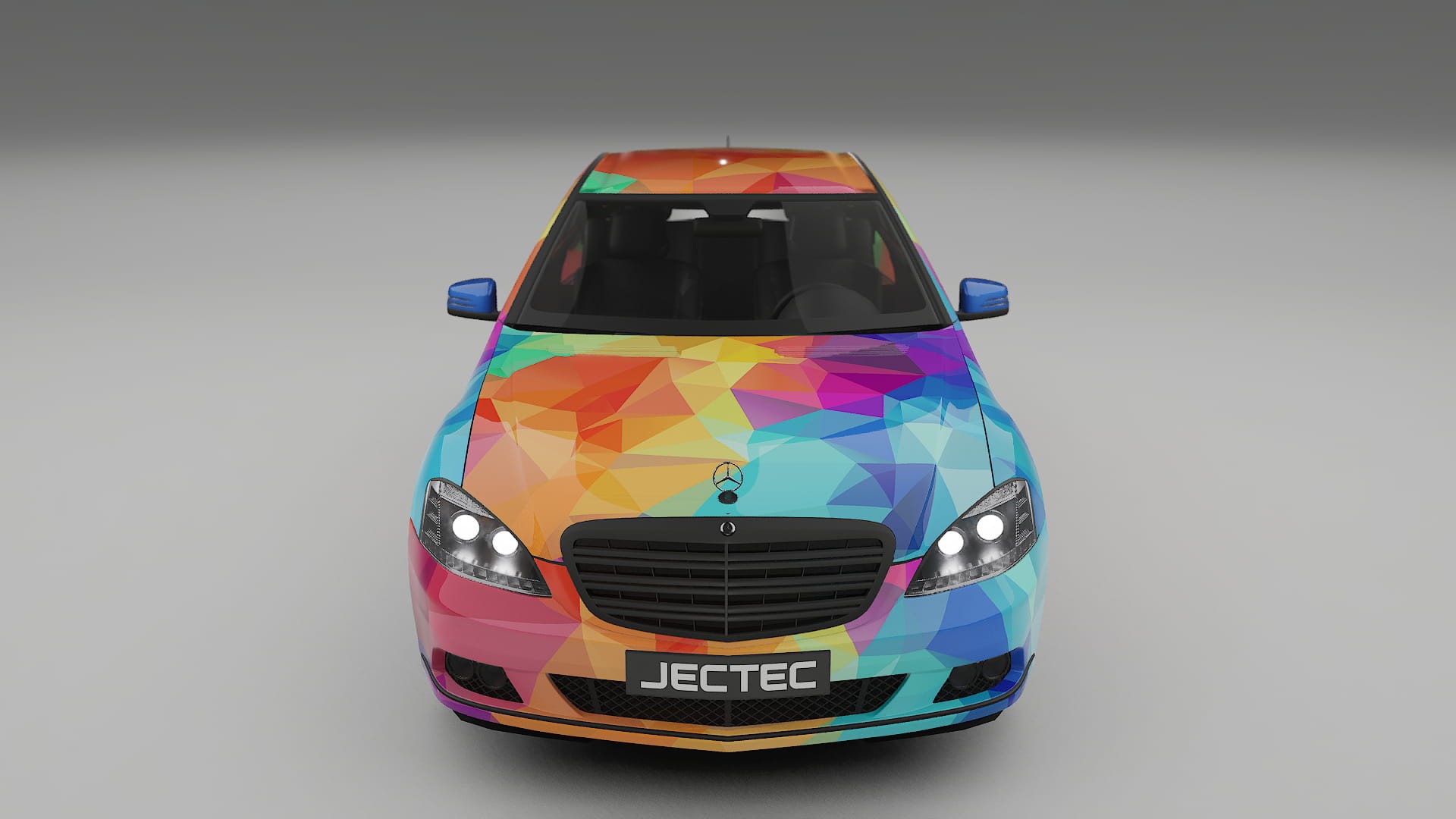 Mercedes S-class W221 facelift VECTOR VIBE – Designový Wrap PPF Fólie na auto - tisknutelný polyuretan