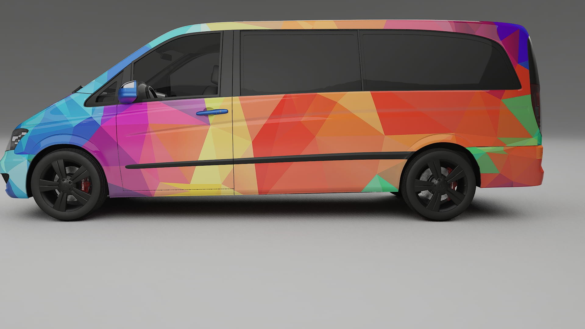 Mercedes Viano Extralong W439 Facelift VECTOR VIBE – Designový Wrap PPF Fólie na auto - tisknutelný polyuretan