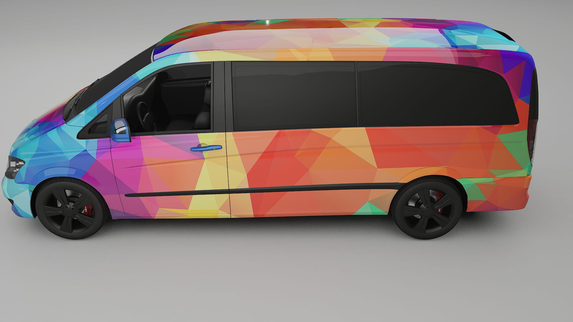 Mercedes Viano Extralong W439 Facelift VECTOR VIBE – Designový Wrap PPF Fólie na auto - tisknutelný polyuretan
