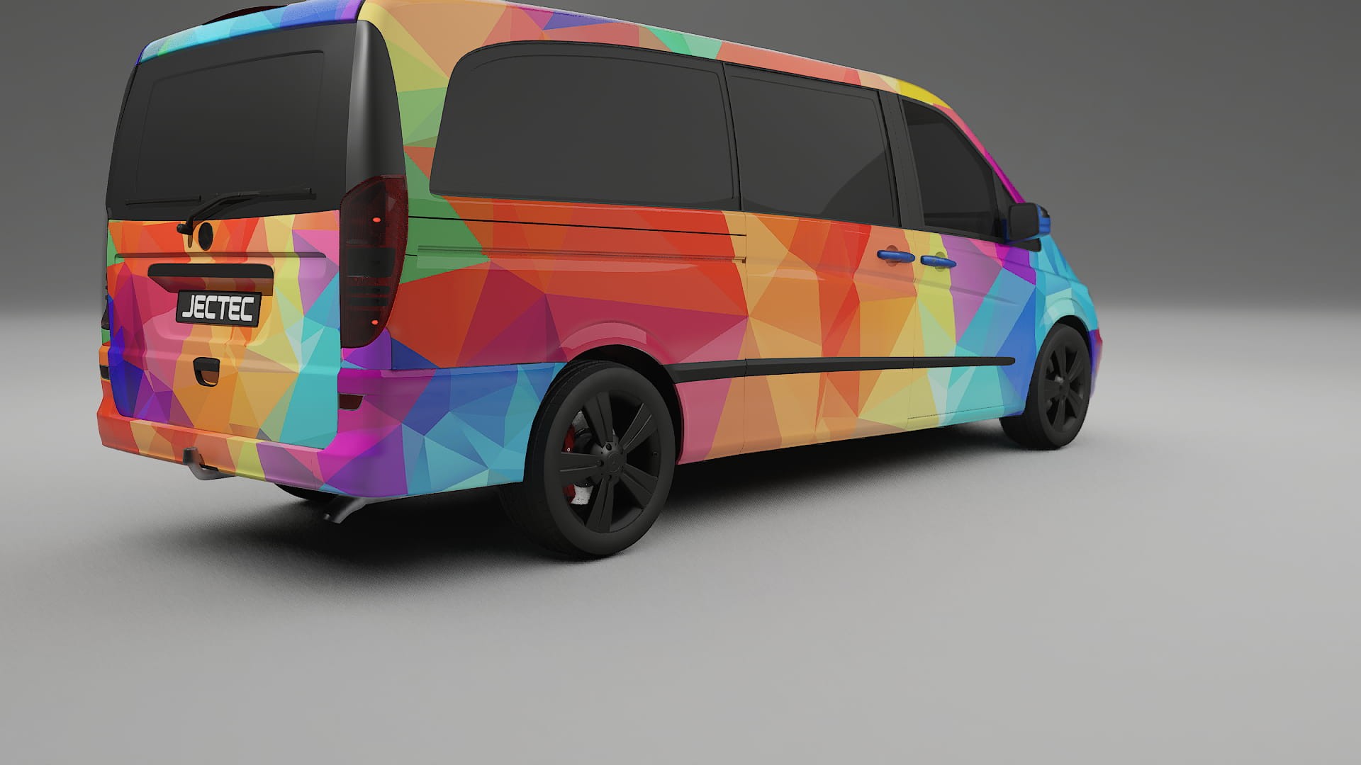 Mercedes Viano Extralong W439 Facelift VECTOR VIBE – Designový Wrap PPF Fólie na auto - tisknutelný polyuretan