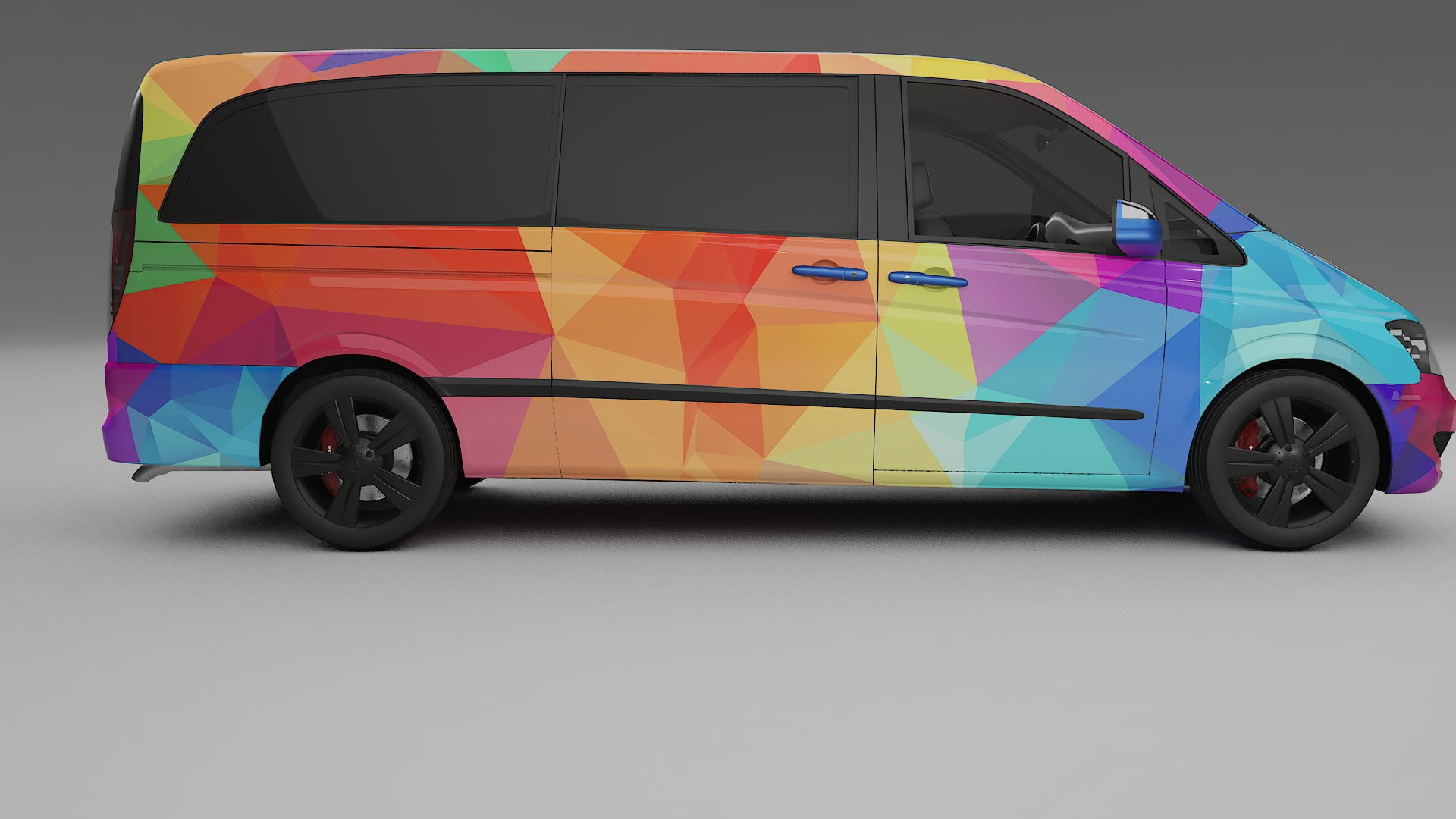 Mercedes Viano Extralong W439 Facelift VECTOR VIBE – Designový Wrap PPF Fólie na auto - tisknutelný polyuretan