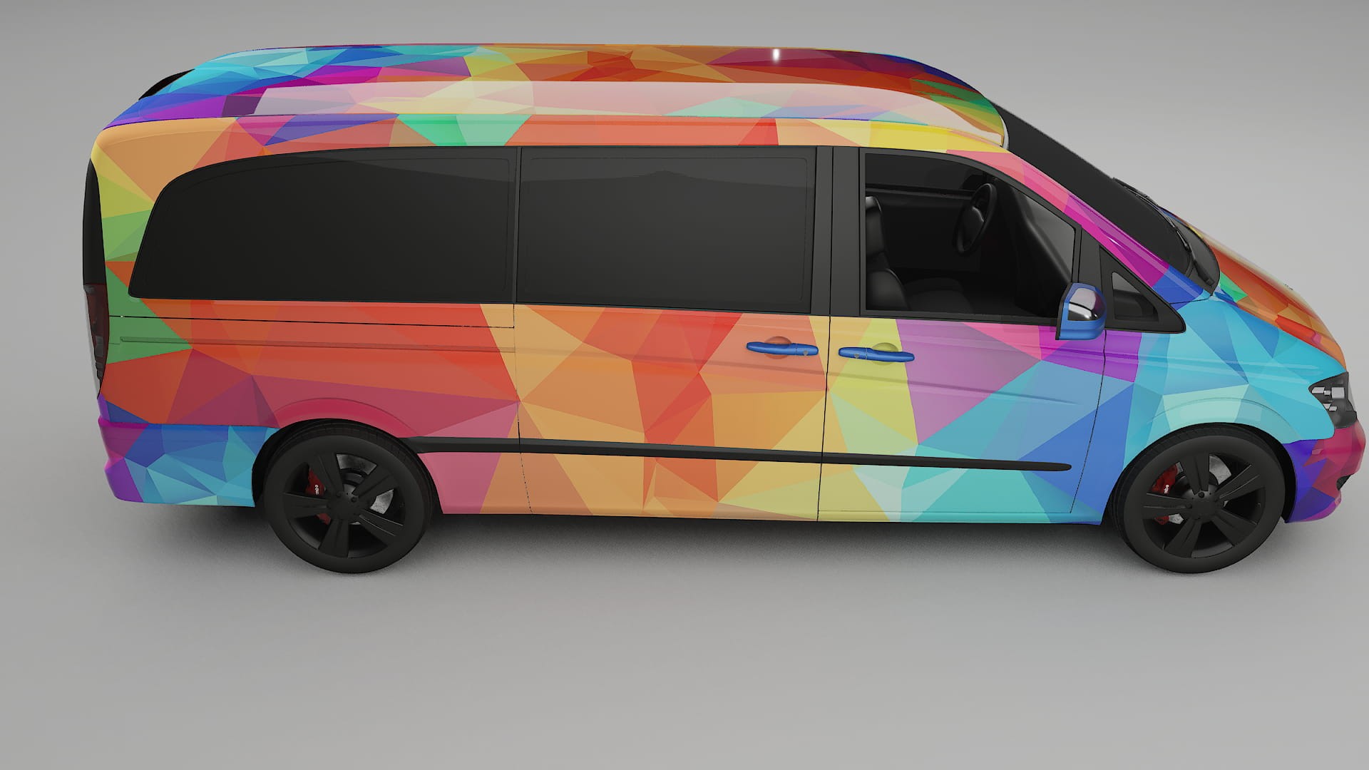 Mercedes Viano Extralong W439 Facelift VECTOR VIBE – Designový Wrap PPF Fólie na auto - tisknutelný polyuretan
